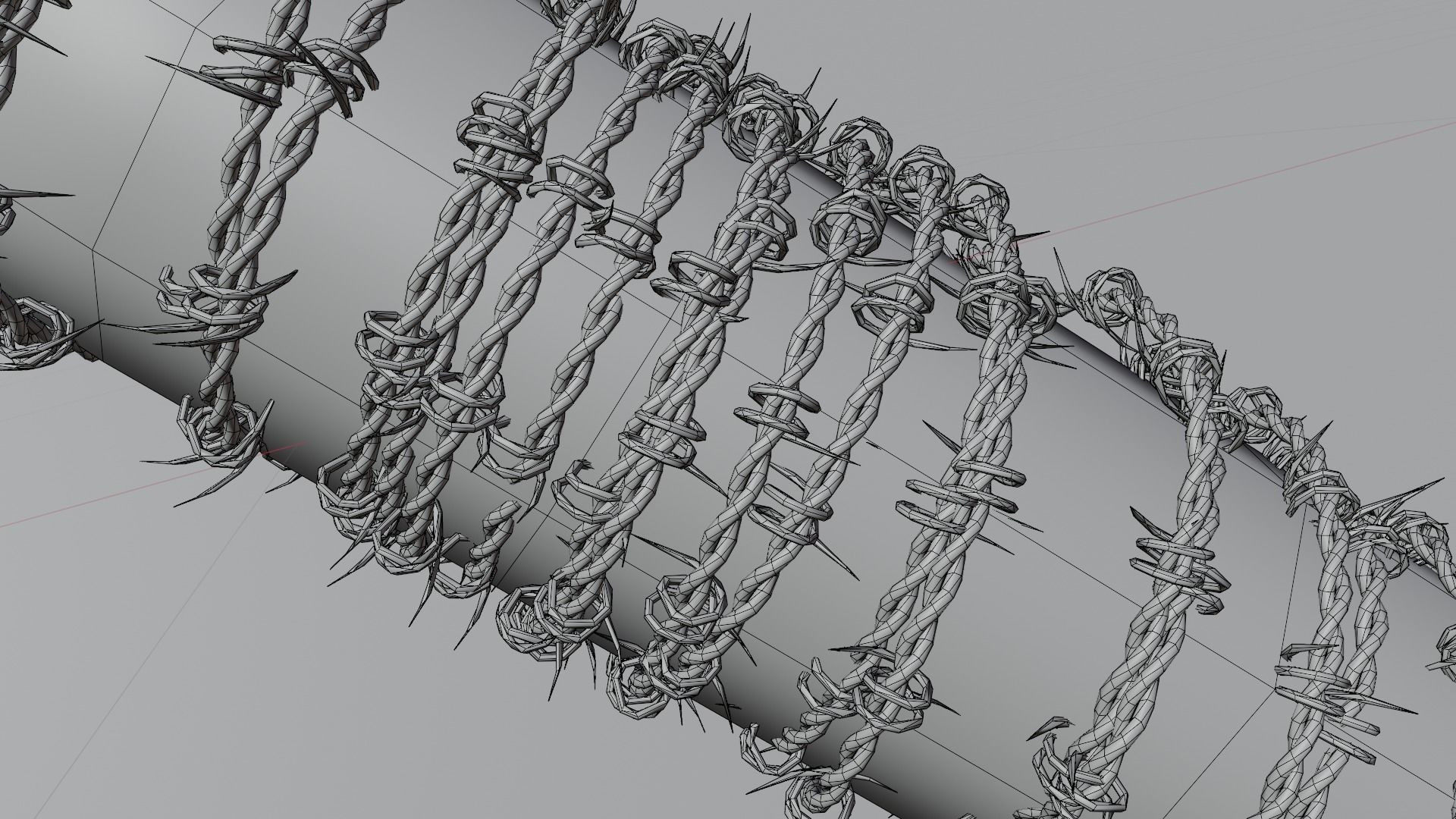 BaseBall Bat with Barbwire Free low-poly 3D model_6