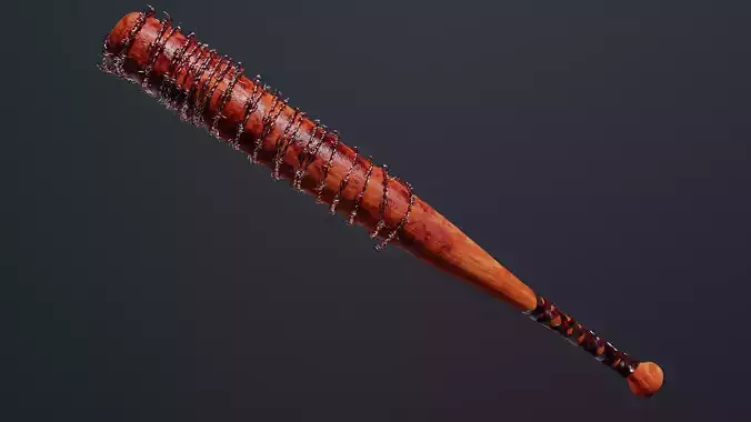 BaseBall Bat with Barbwire Free low-poly 3D model