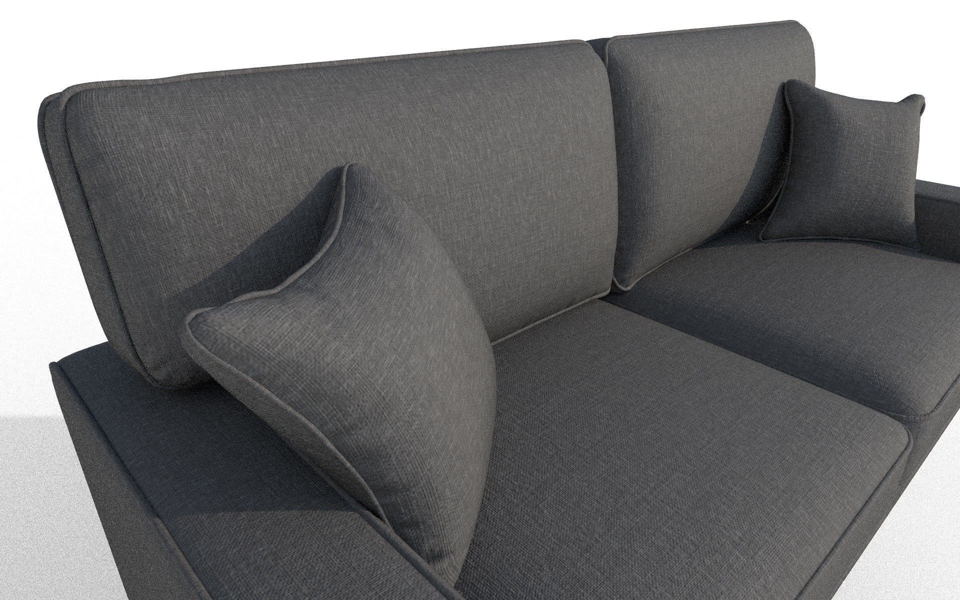 Modern Sofa Low-poly 3D model_9