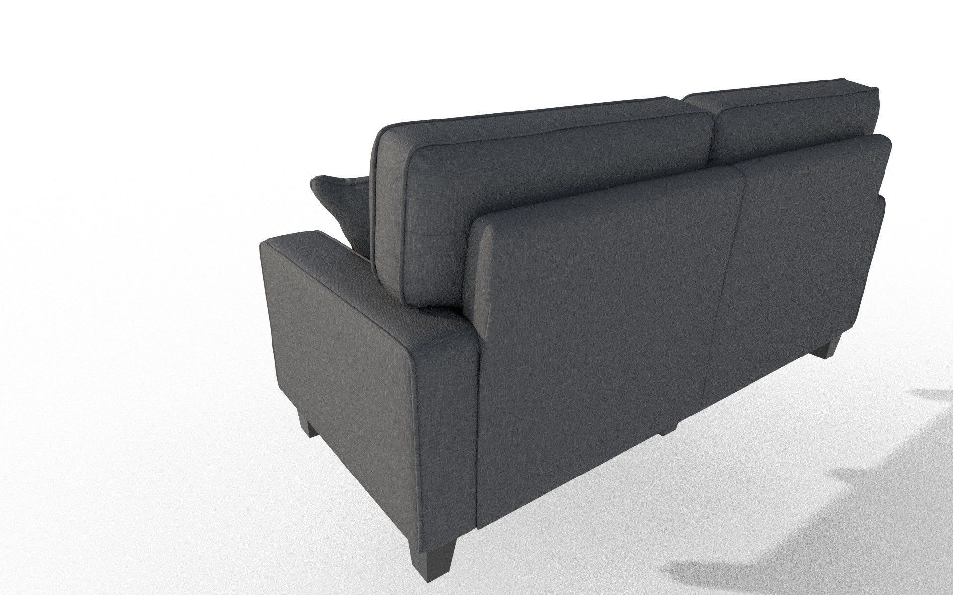 Modern Sofa Low-poly 3D model_5