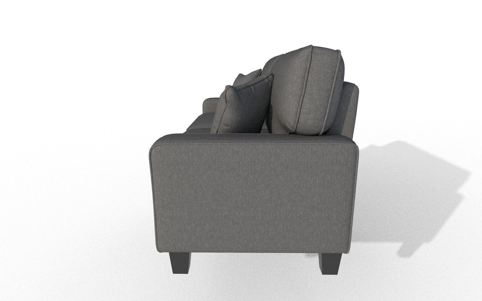 Modern Sofa Low-poly 3D model_4