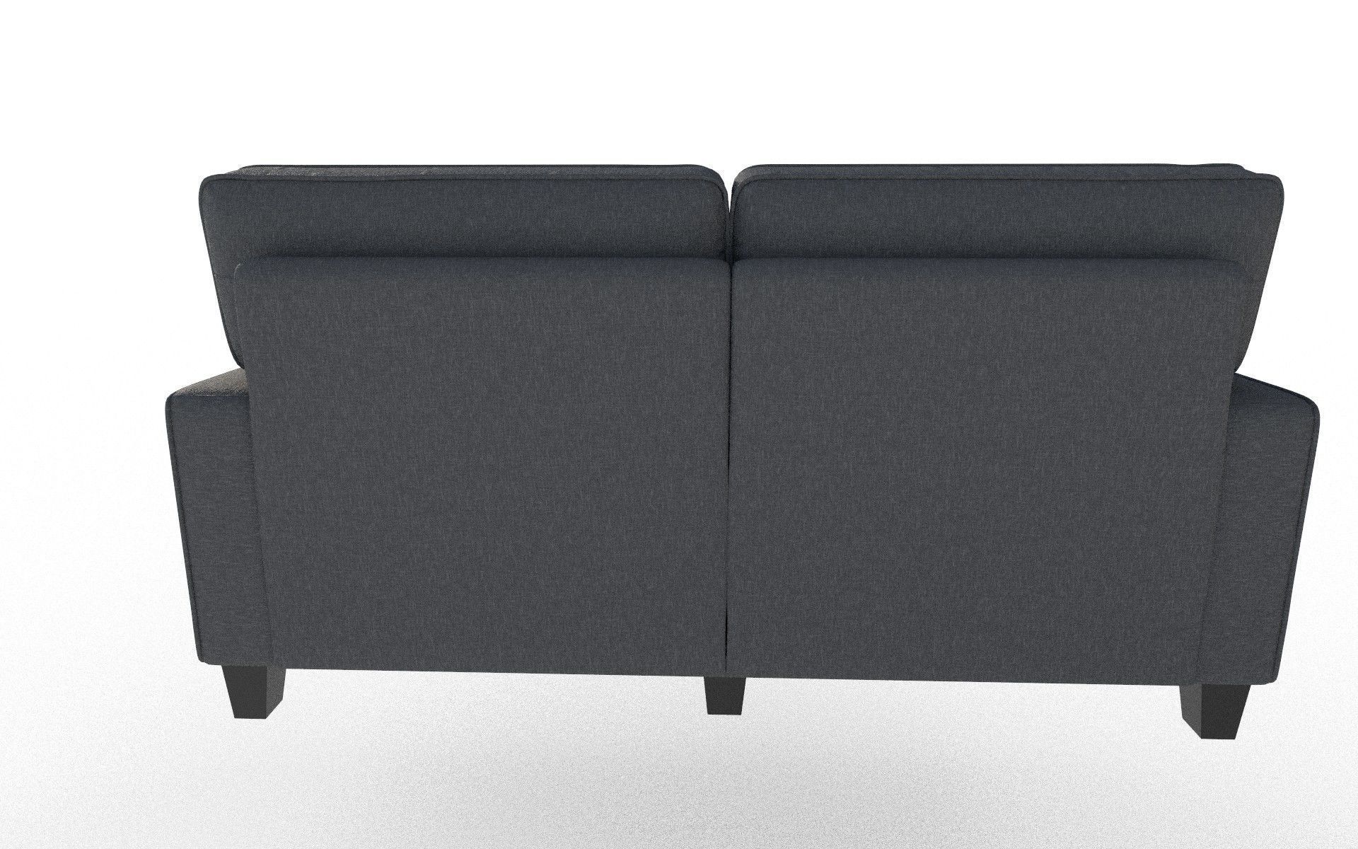 Modern Sofa Low-poly 3D model_6