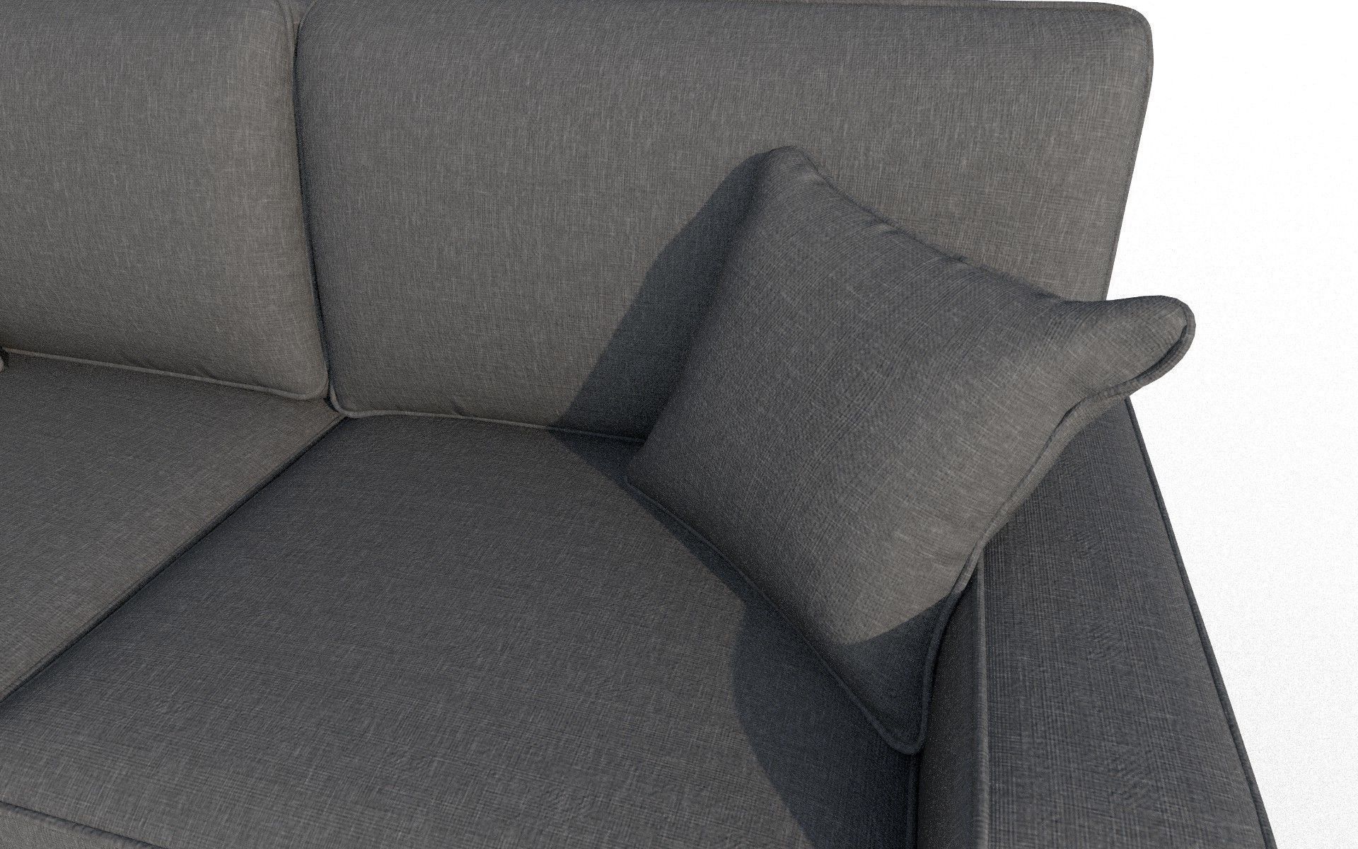 Modern Sofa Low-poly 3D model_1