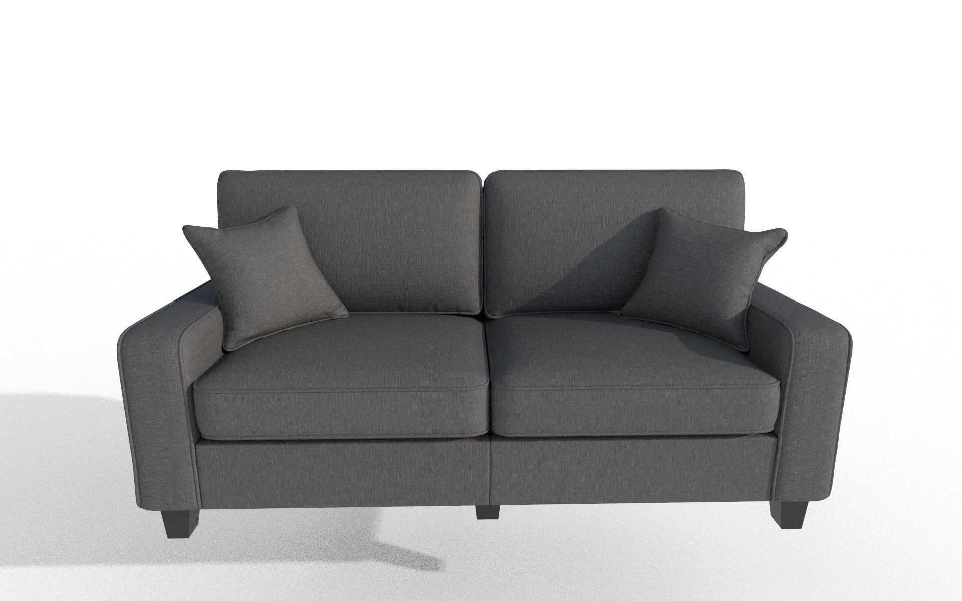 Modern Sofa Low-poly 3D model_2