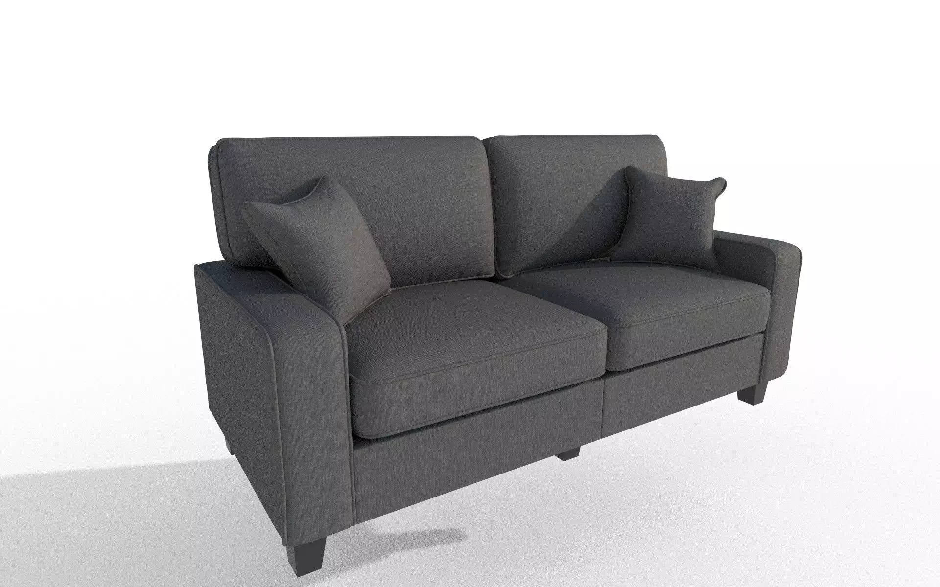 Modern Sofa Low-poly 3D model_0