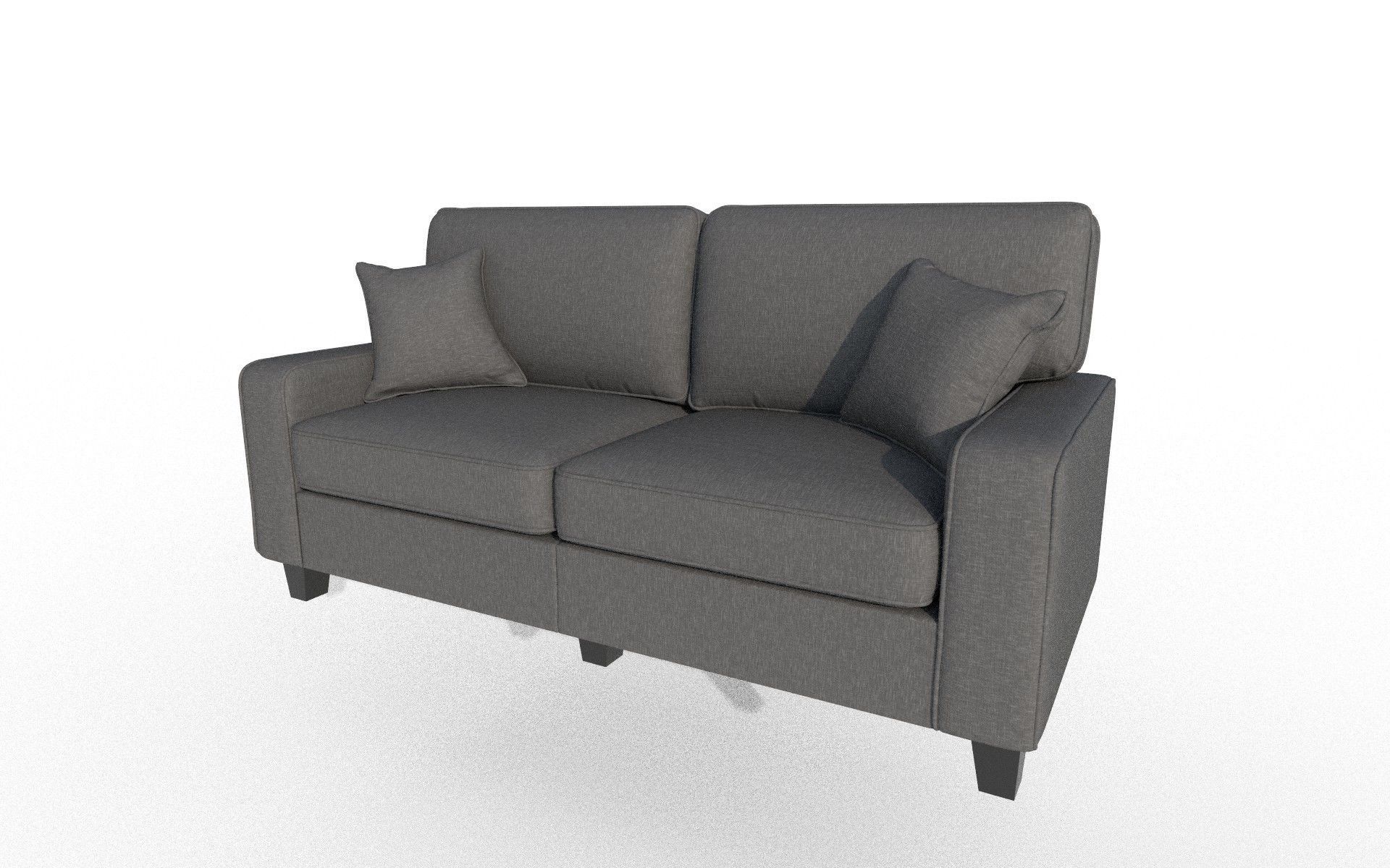 Modern Sofa Low-poly 3D model_3