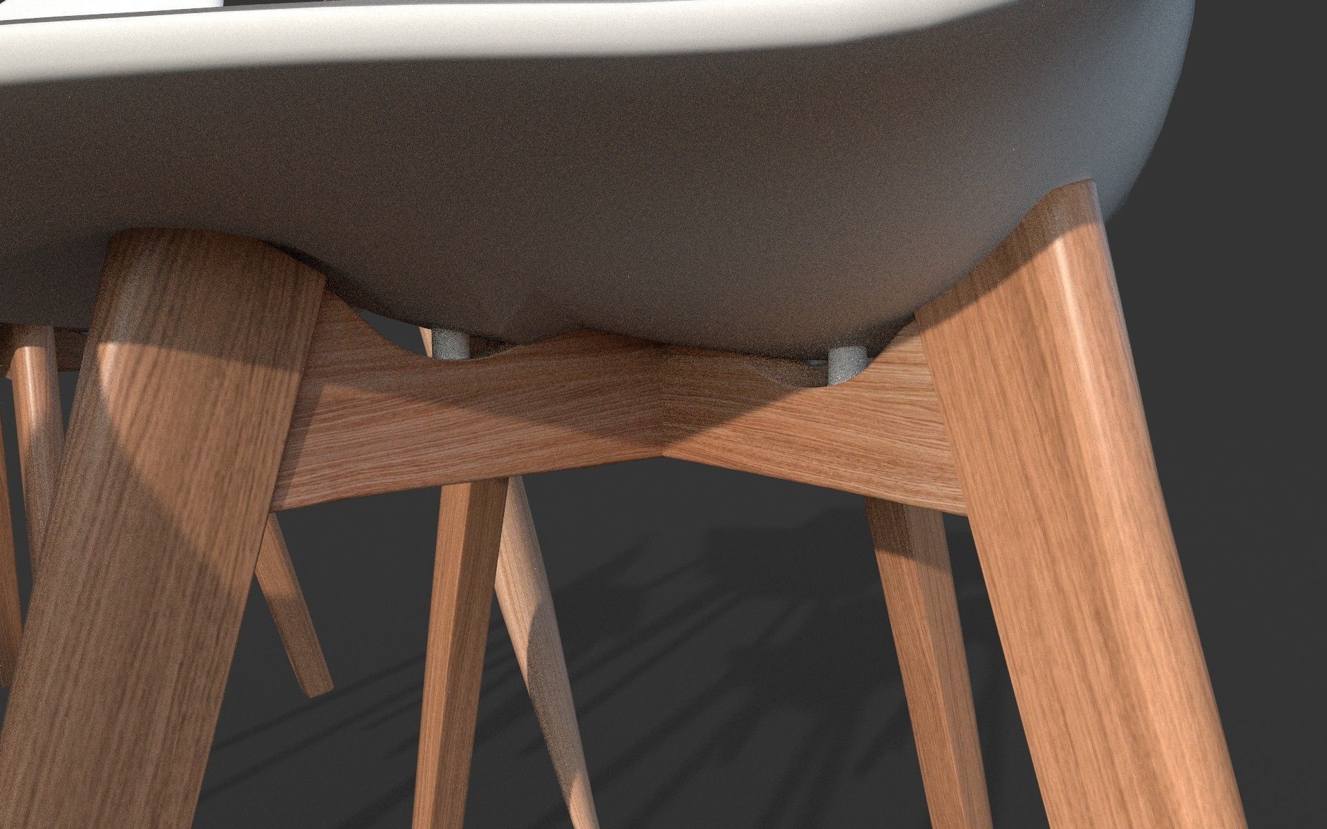 Dining Table Low-poly 3D model_6