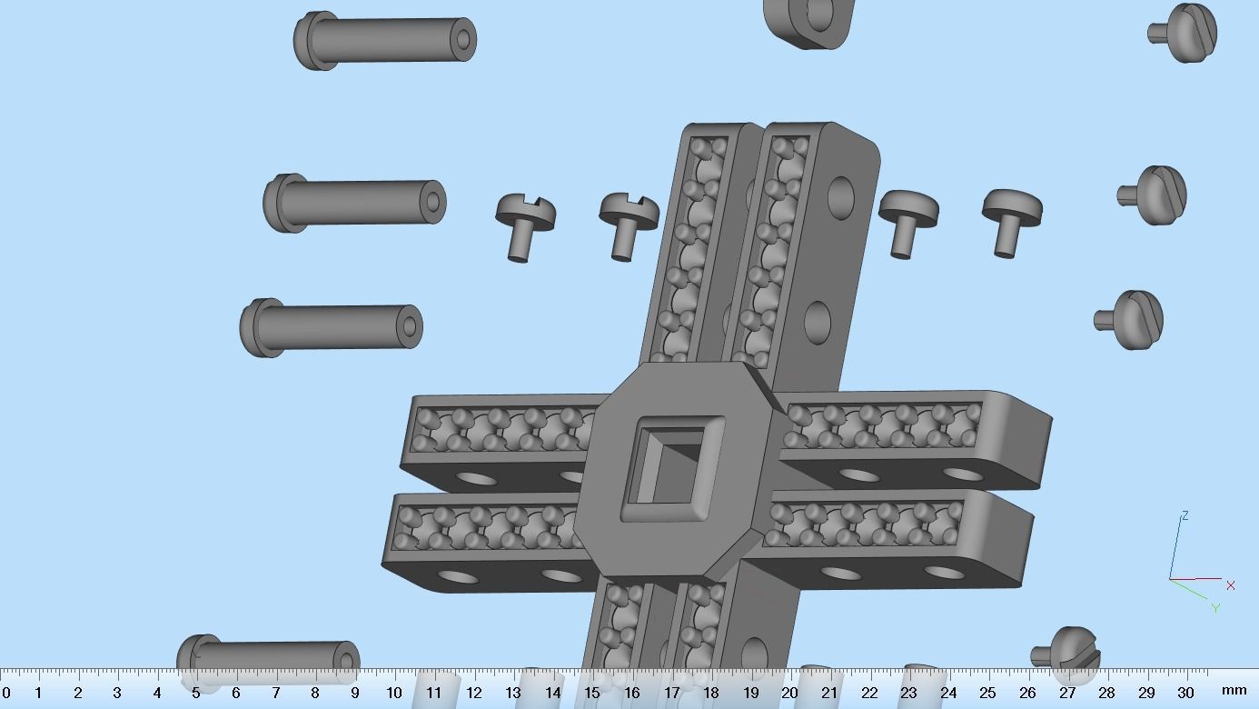 Pendant Cross with Diamonds N123 3D print model_17