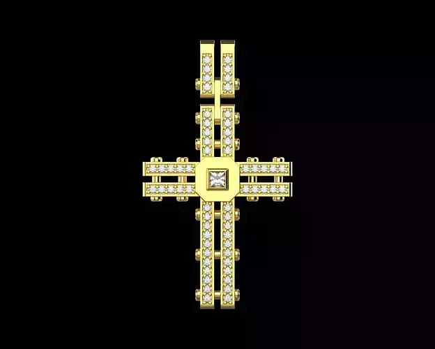 Pendant Cross with Diamonds N123
