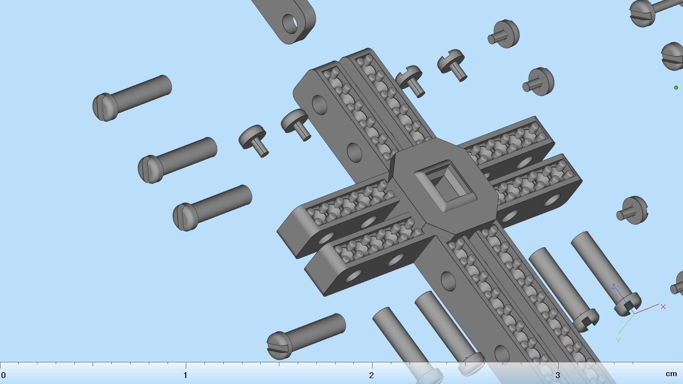 Pendant Cross with Diamonds N123 3D print model_16