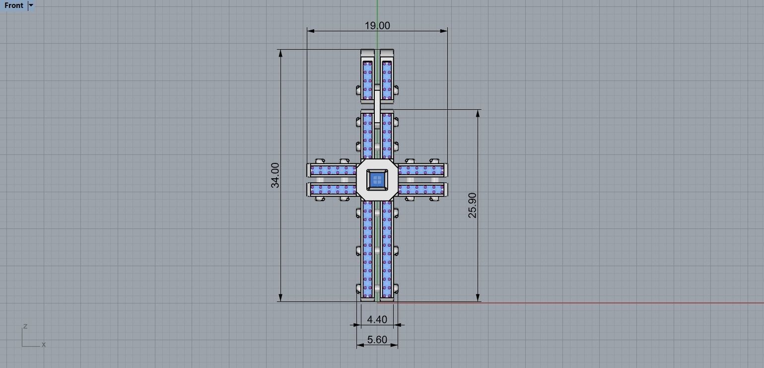 Pendant Cross with Diamonds N123 3D print model_5