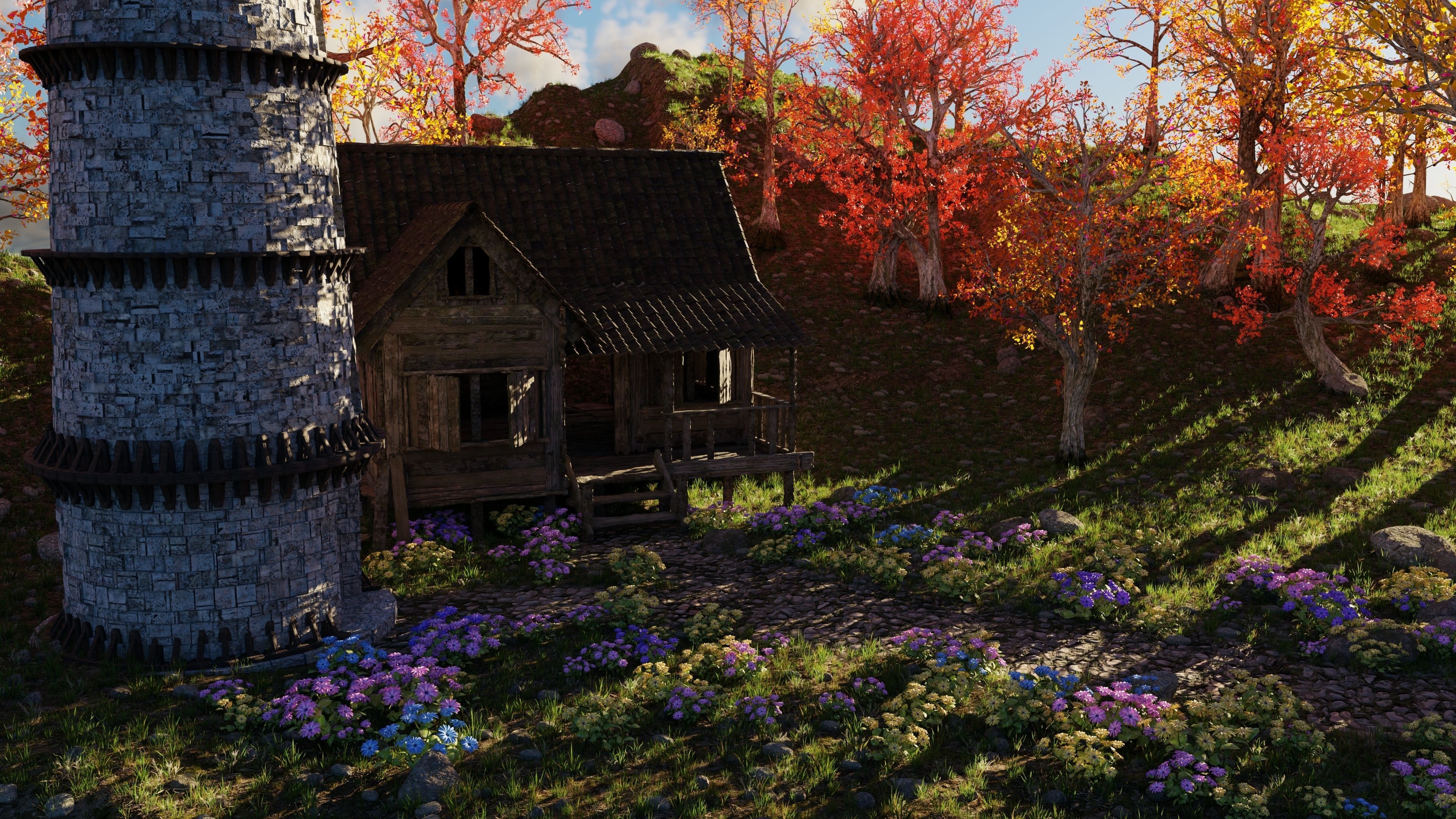 Tower Scene 3D model_8