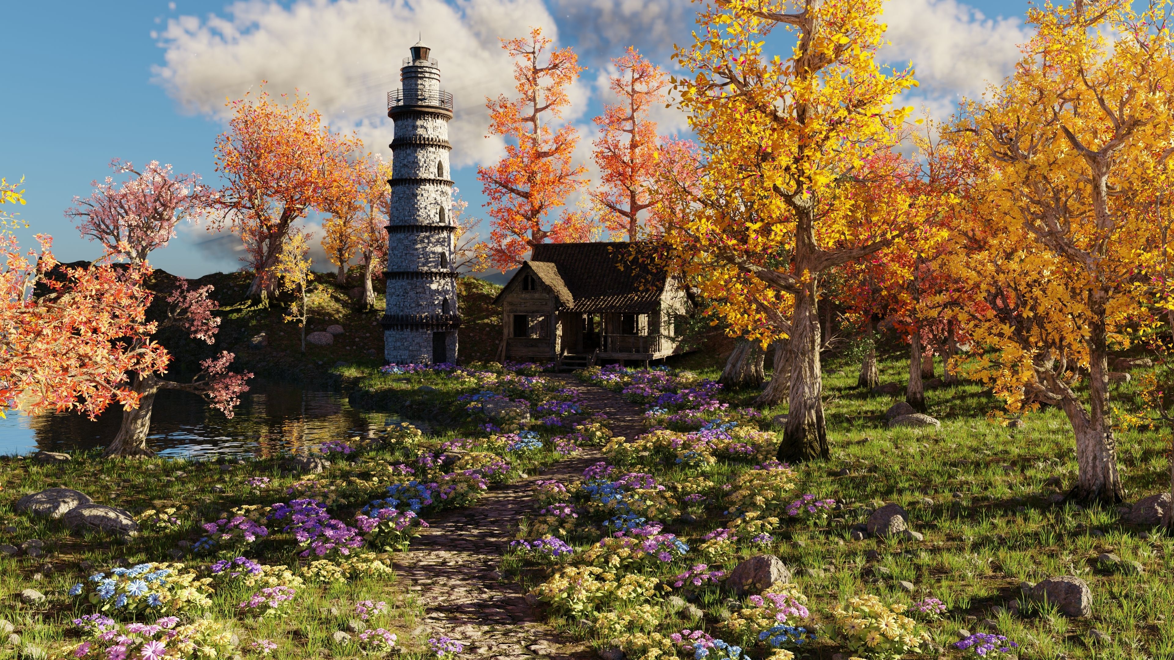 Tower Scene 3D model_3