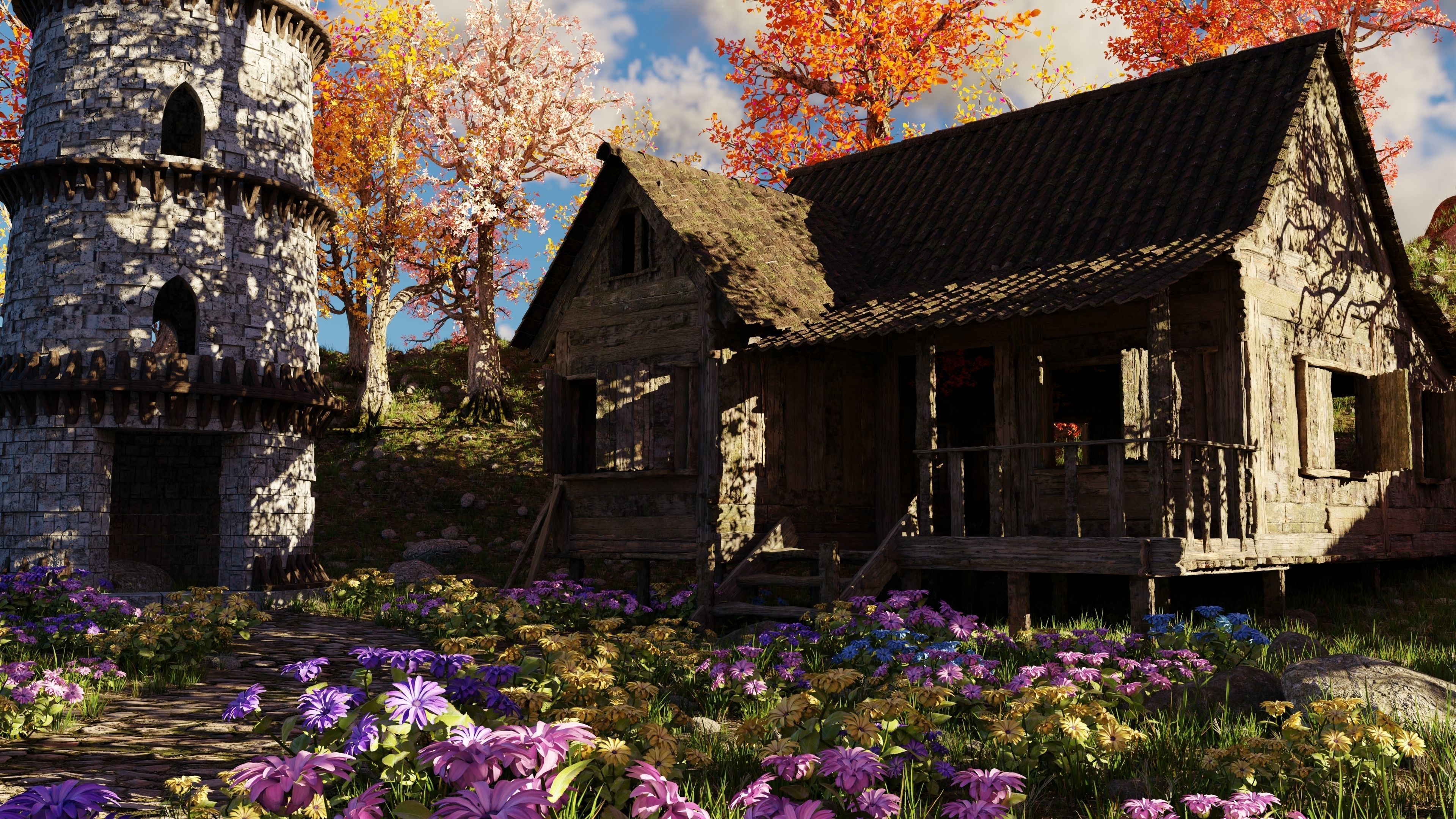 Tower Scene 3D model_4