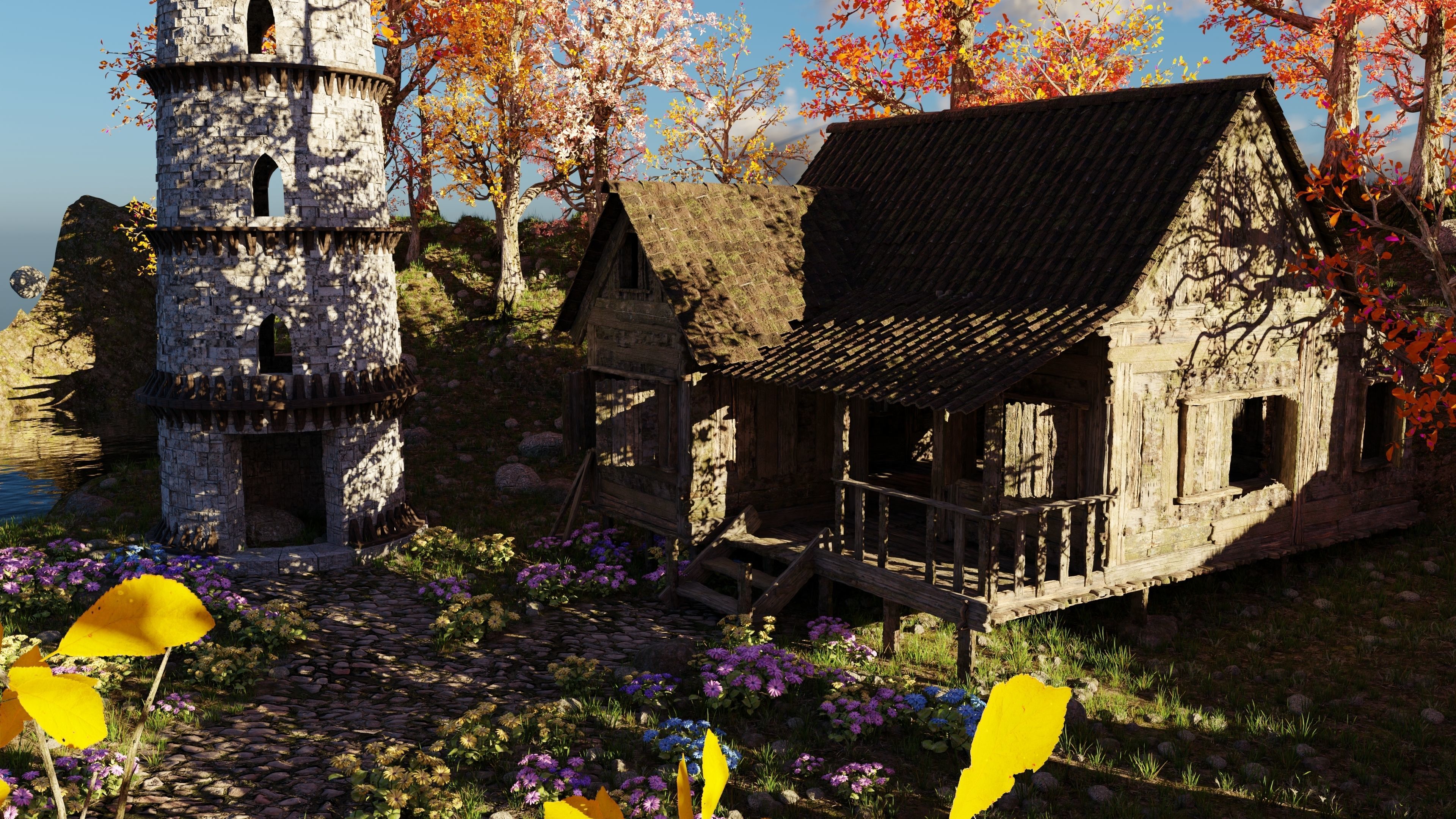 Tower Scene 3D model_6