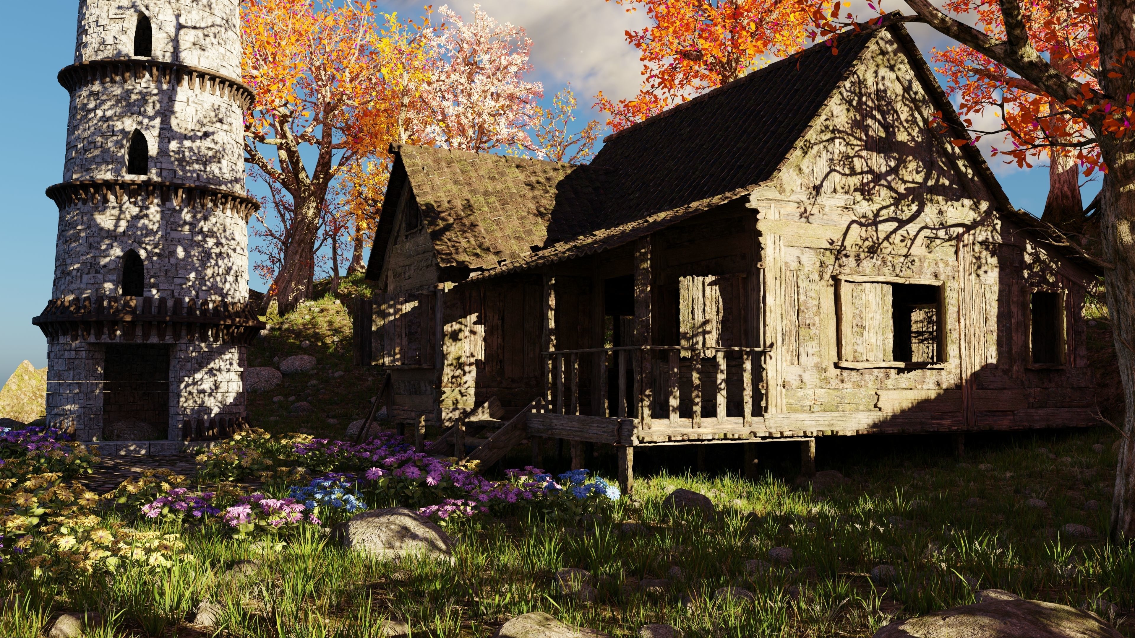 Tower Scene 3D model_5