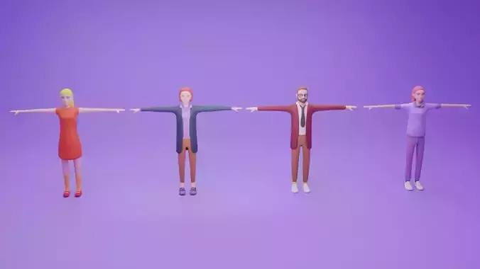 Toon Rigged People Pack