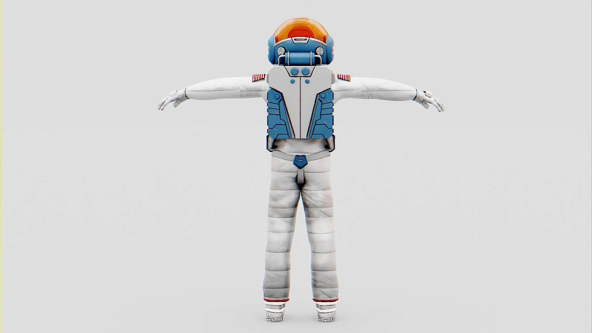MARS COLONY ASTRONAUT RIGGED 3D model_29
