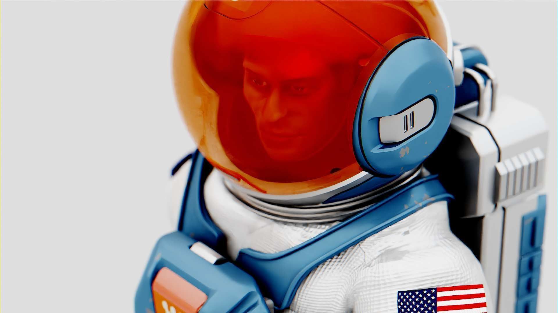 MARS COLONY ASTRONAUT RIGGED 3D model_16