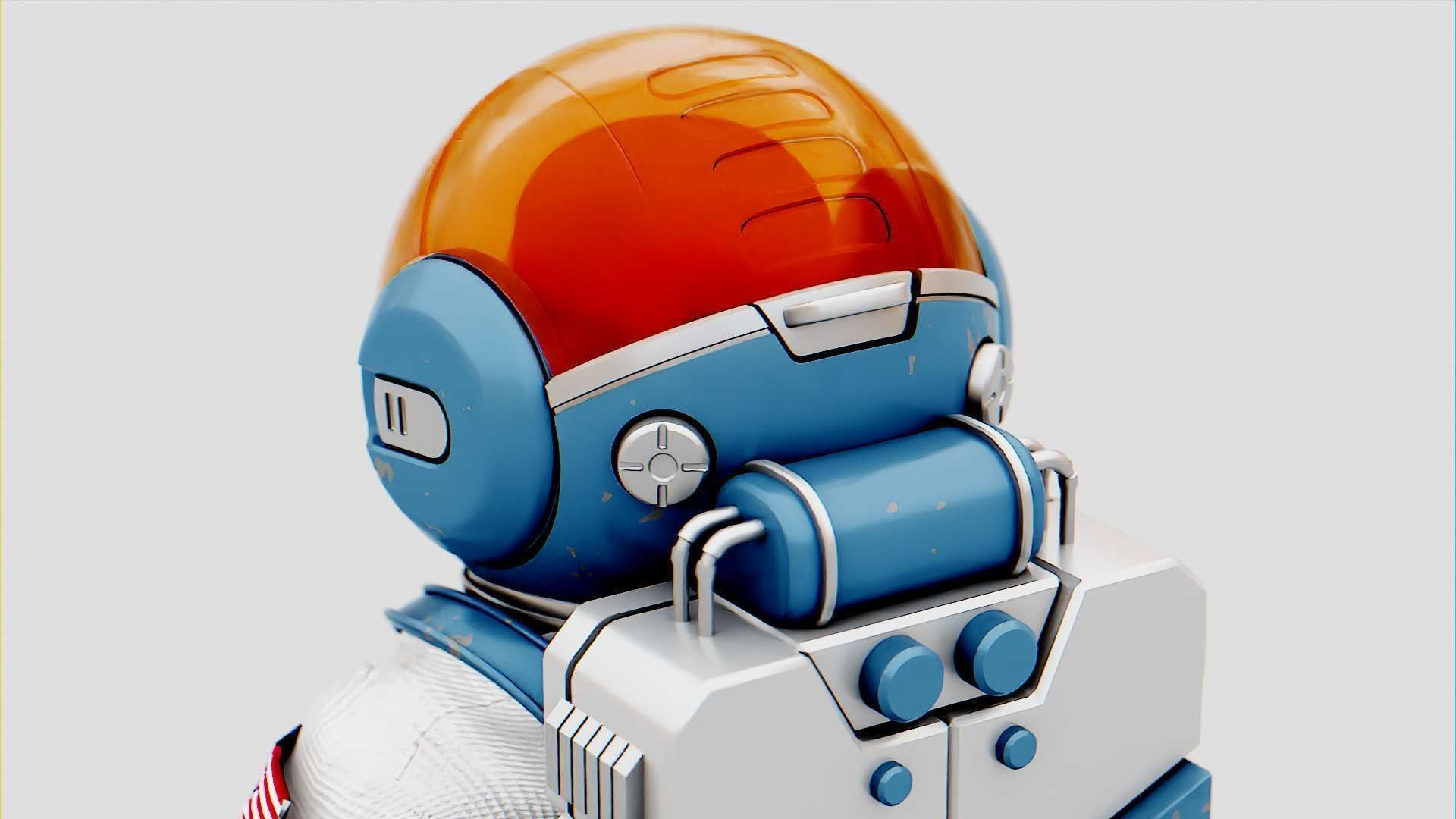 MARS COLONY ASTRONAUT RIGGED 3D model_18