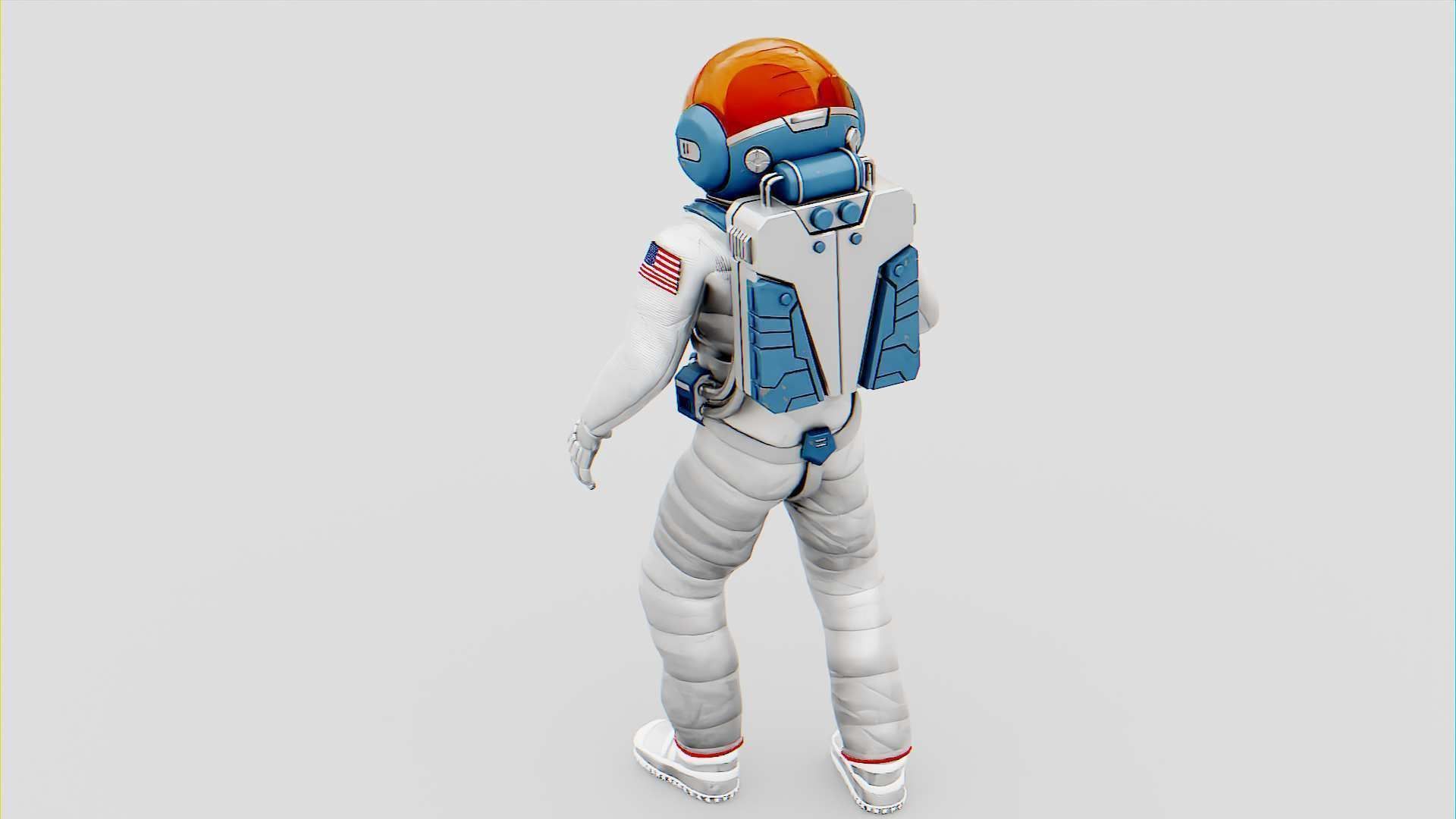 MARS COLONY ASTRONAUT RIGGED 3D model_22