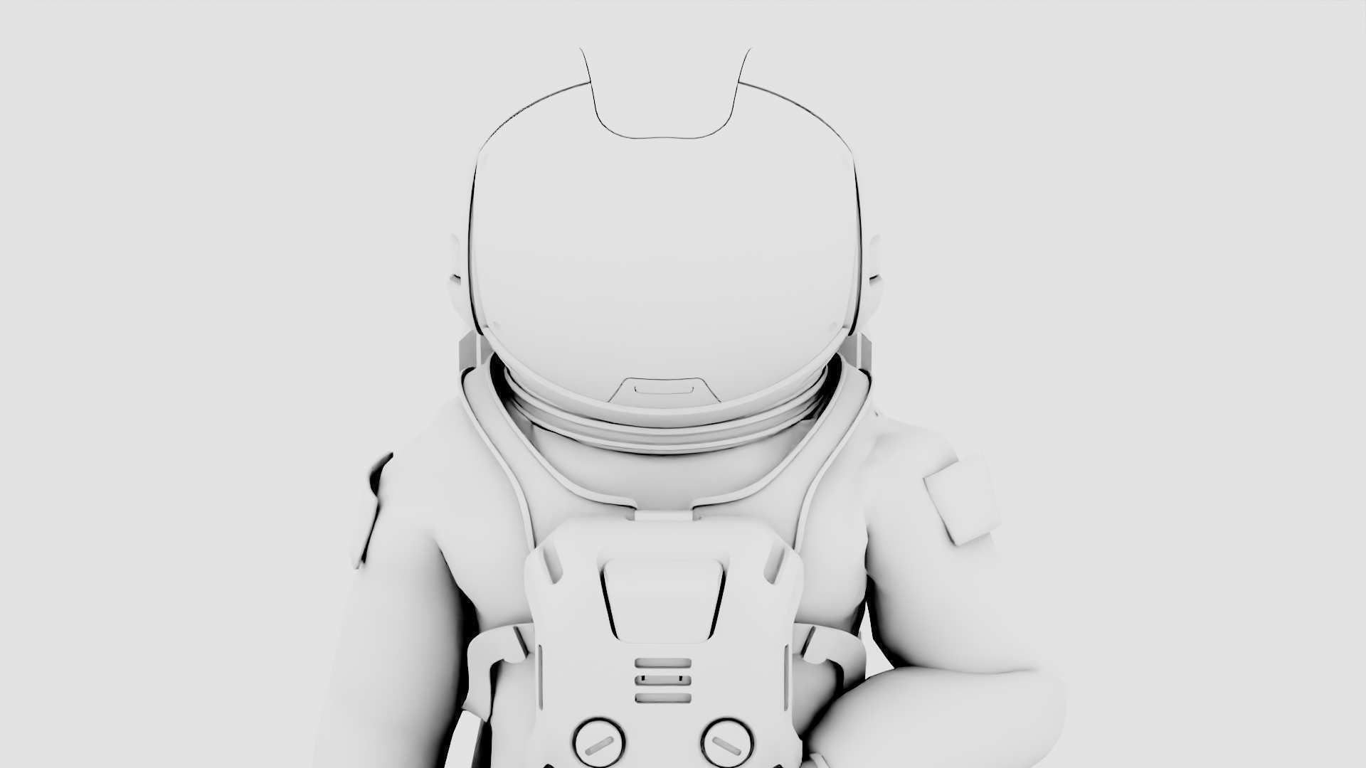 MARS COLONY ASTRONAUT RIGGED 3D model_34