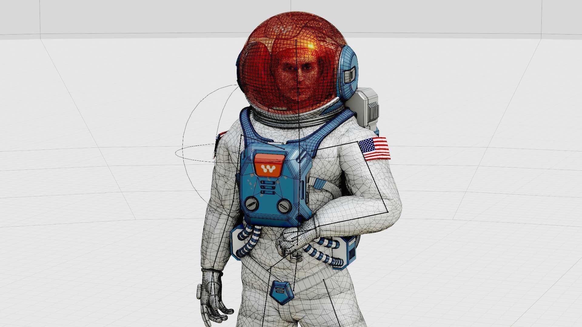 MARS COLONY ASTRONAUT RIGGED 3D model_30
