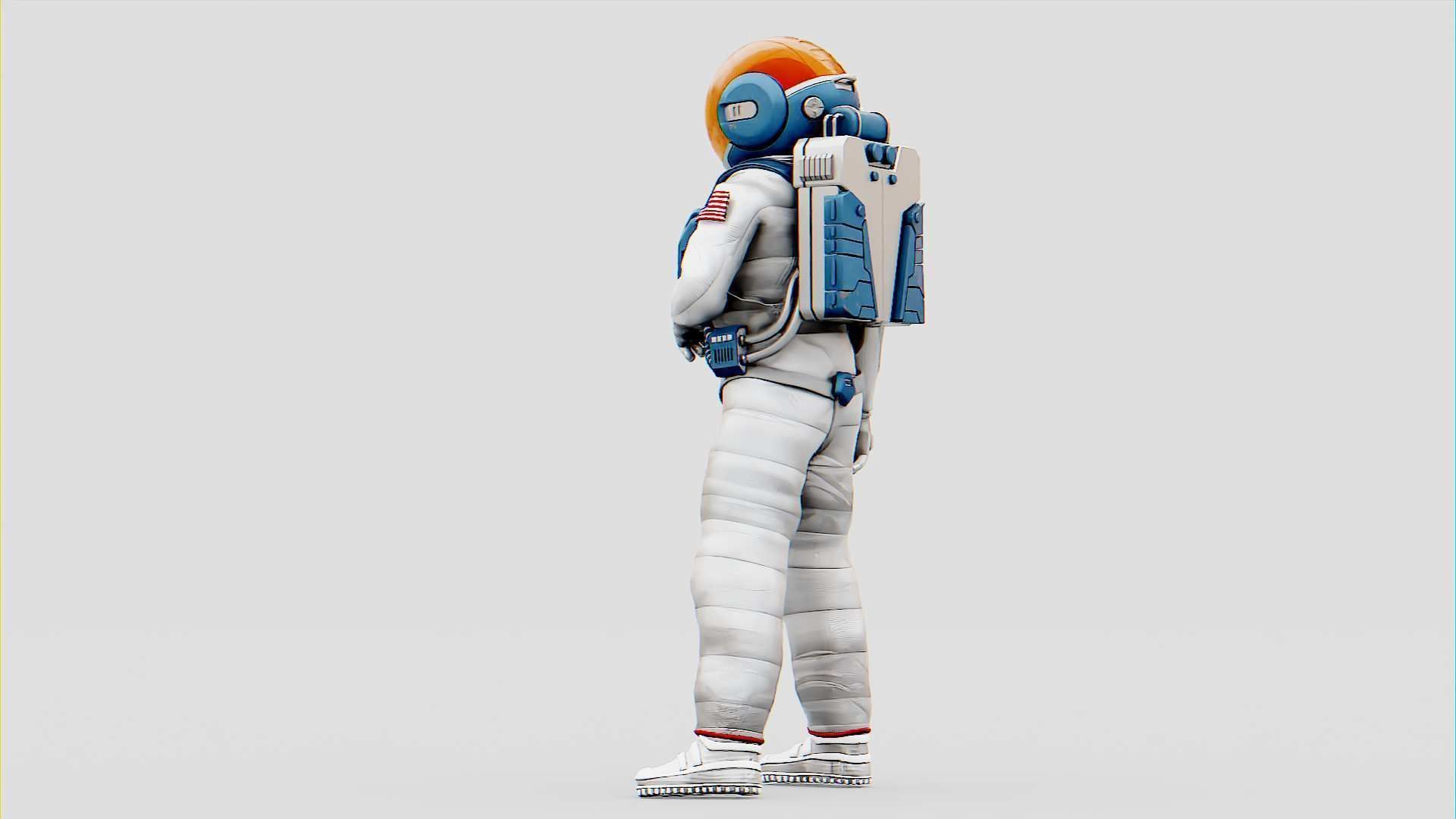 MARS COLONY ASTRONAUT RIGGED 3D model_8