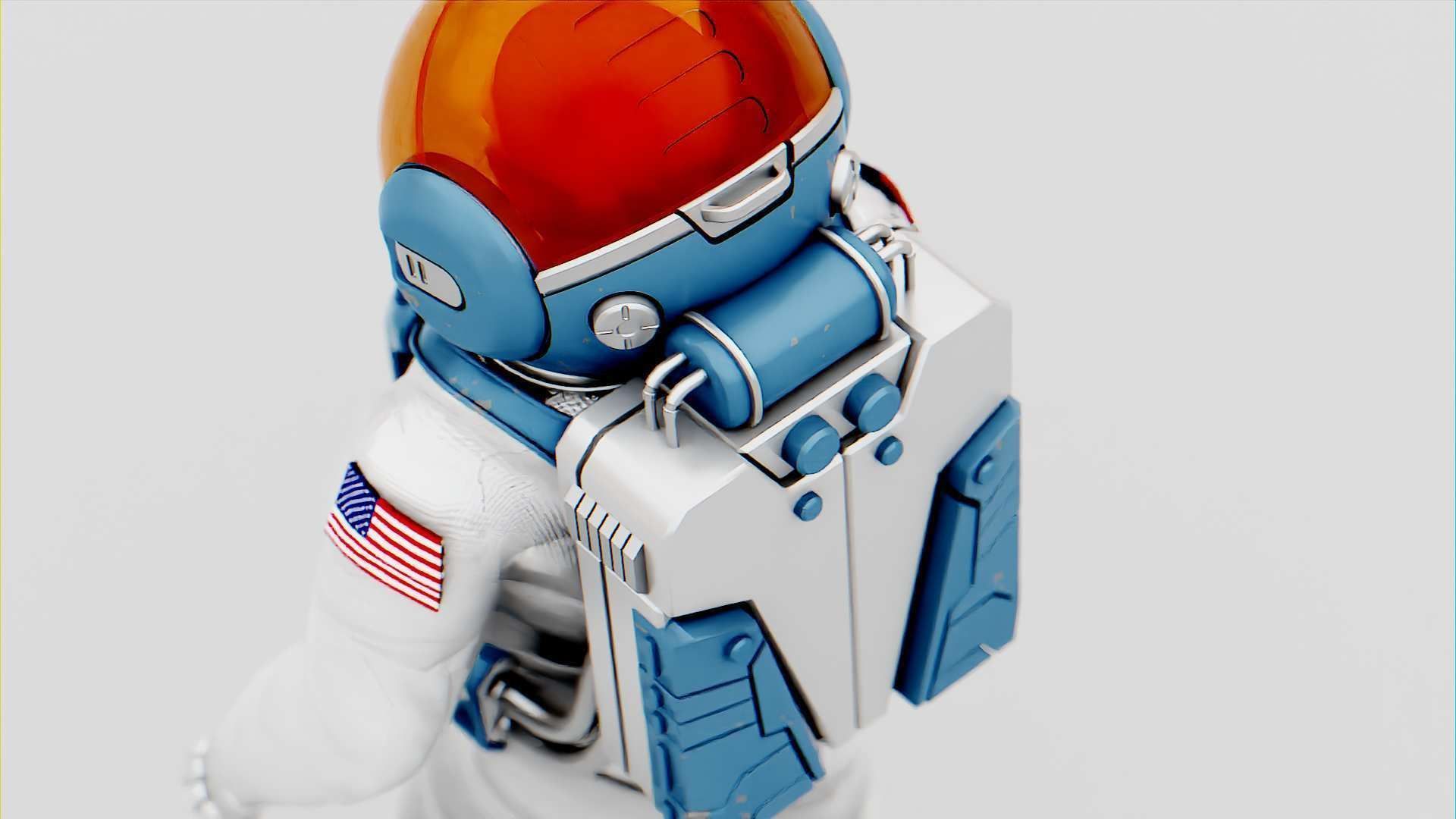 MARS COLONY ASTRONAUT RIGGED 3D model_25