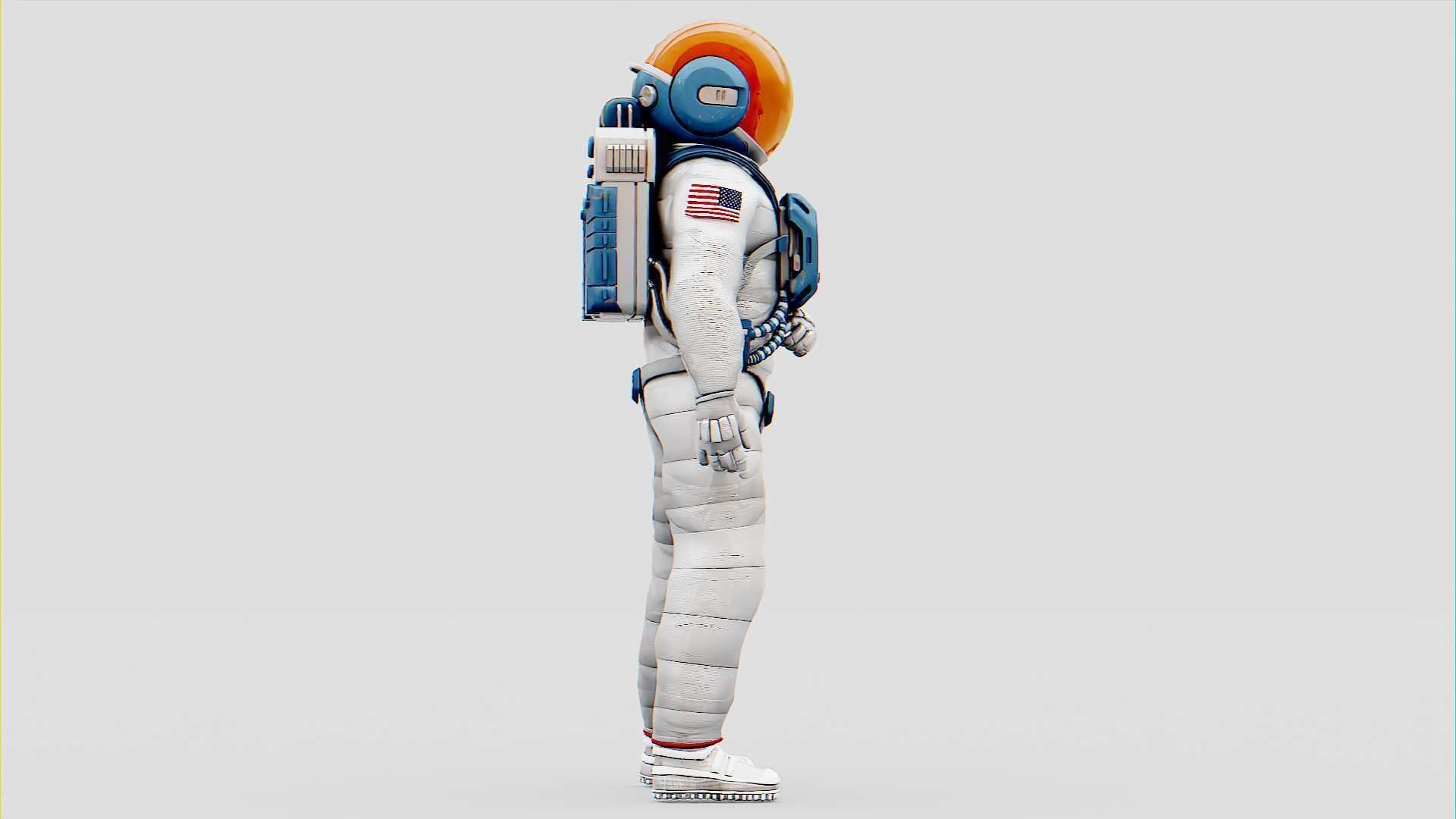 MARS COLONY ASTRONAUT RIGGED 3D model_6