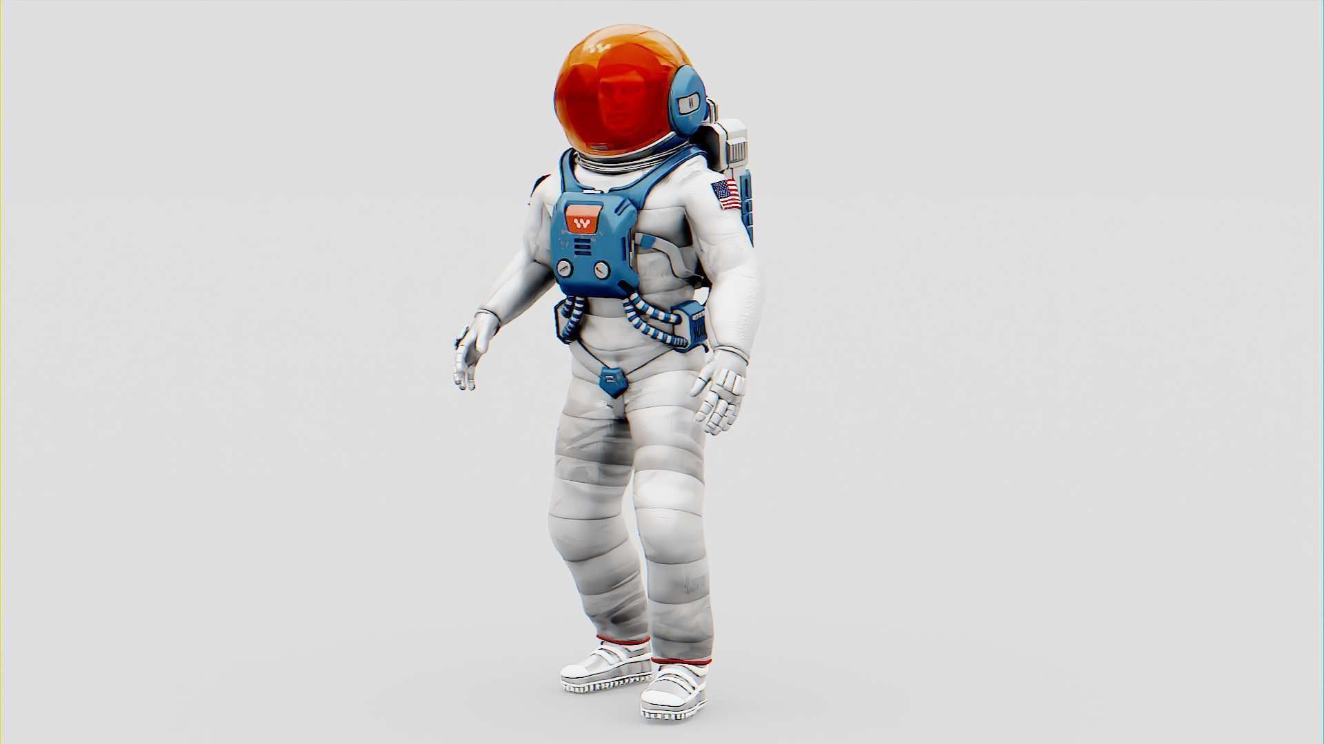 MARS COLONY ASTRONAUT RIGGED 3D model_21