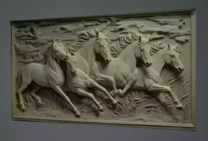 Running Horses Relief