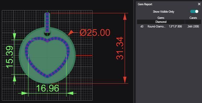 Heart Initial Pendant - A 3D print model_5