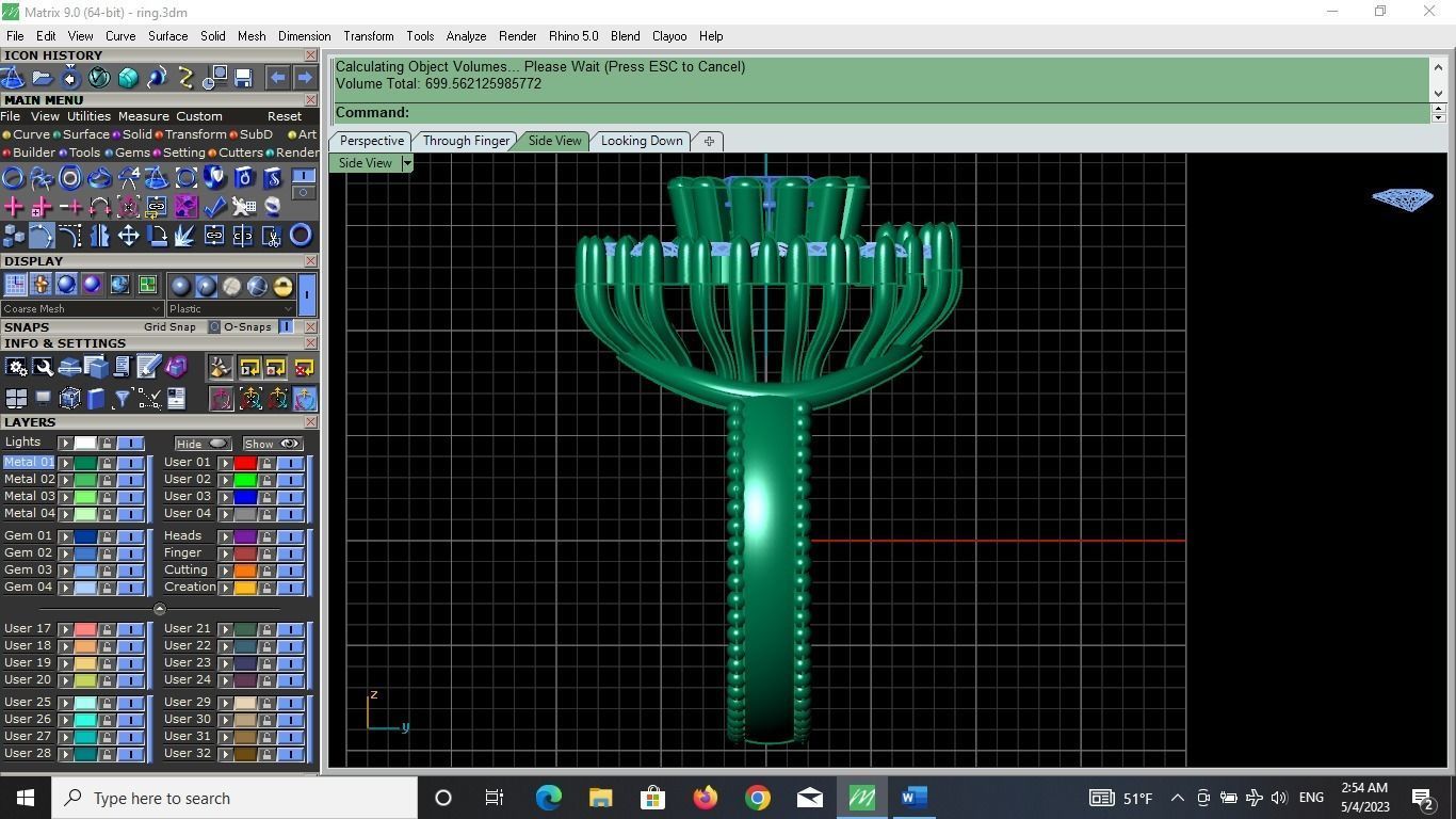 cluster-wedding-engagement-ring 3D print model_5