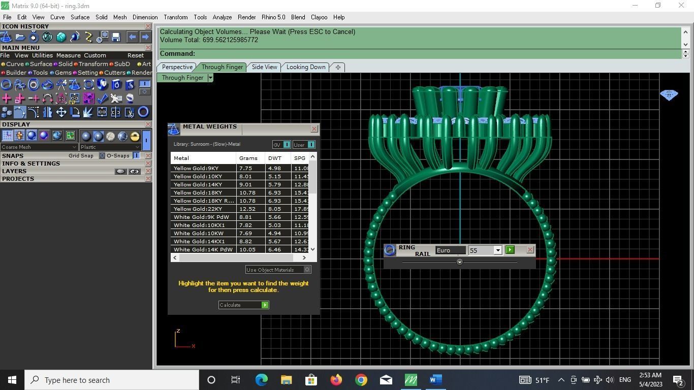 cluster-wedding-engagement-ring 3D print model_7