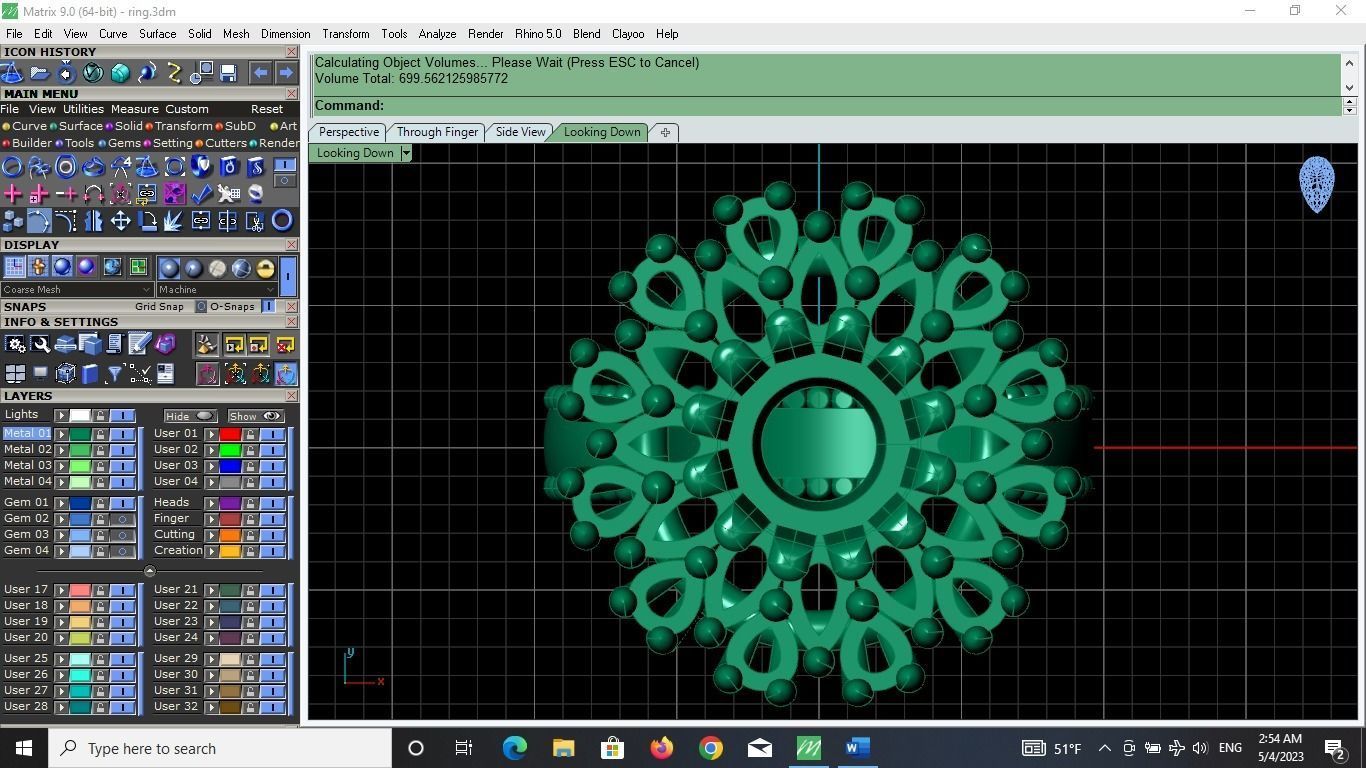 cluster-wedding-engagement-ring 3D print model_6
