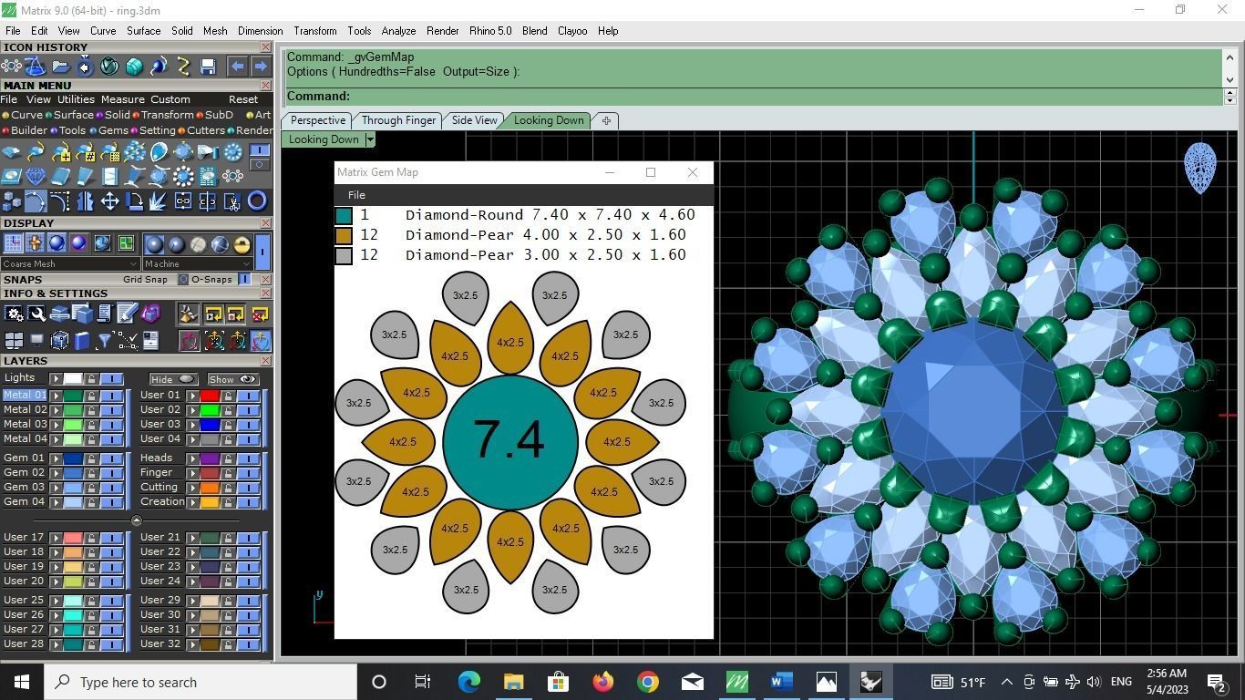 cluster-wedding-engagement-ring 3D print model_4