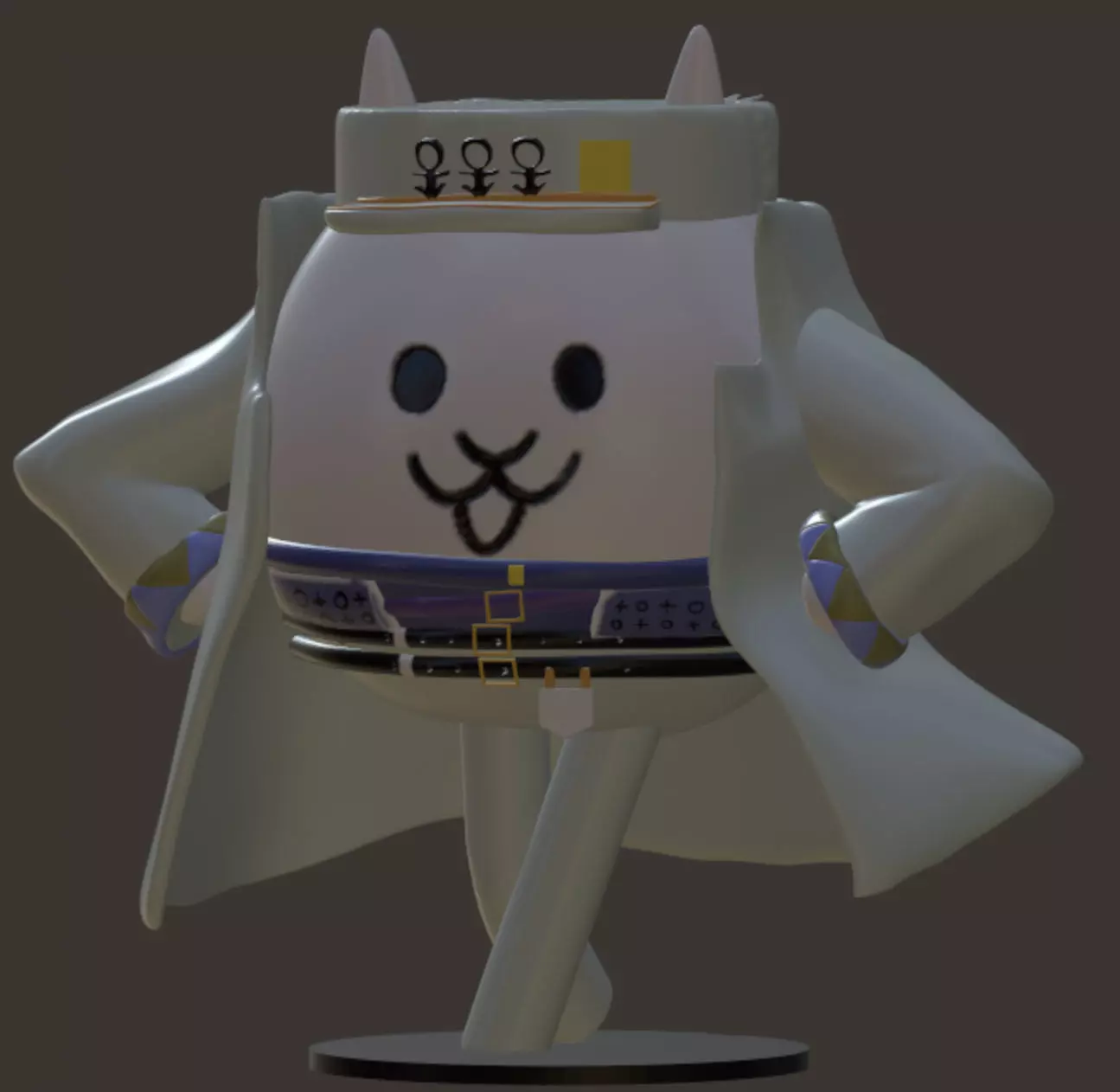 JOTARO CAT - THE BATTLE CATS STYLE - DIAMOND IS UNBREAKABLE 3D print model
