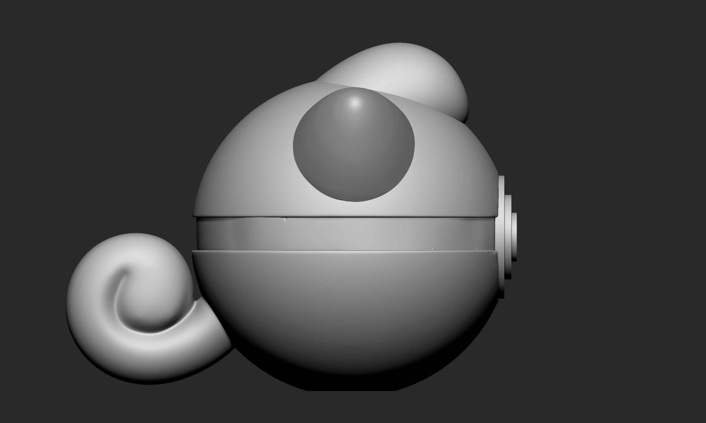 Pokemon Cleffa Pokeball 3D print model_3