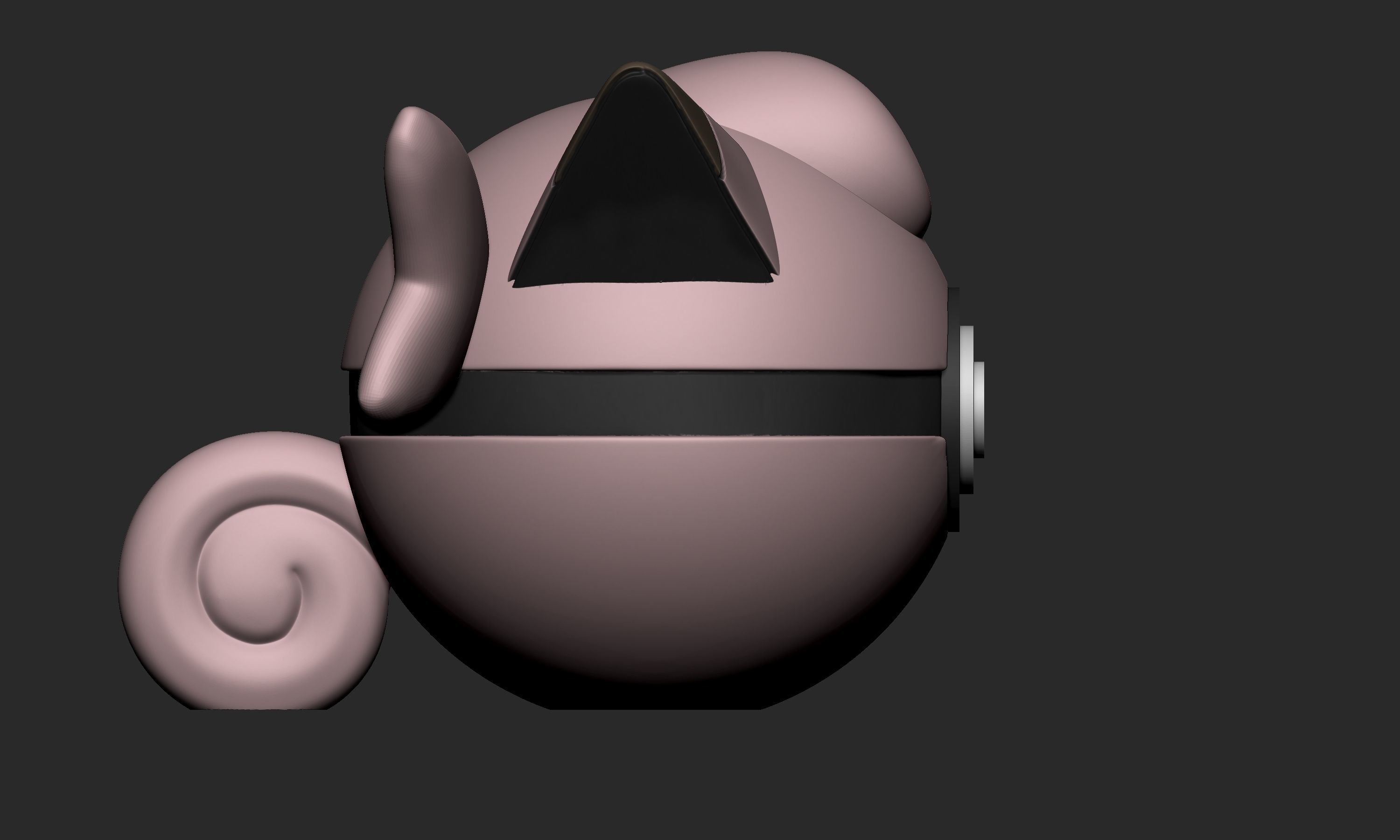 Pokemon Clefairy Pokeball 3D print model_4
