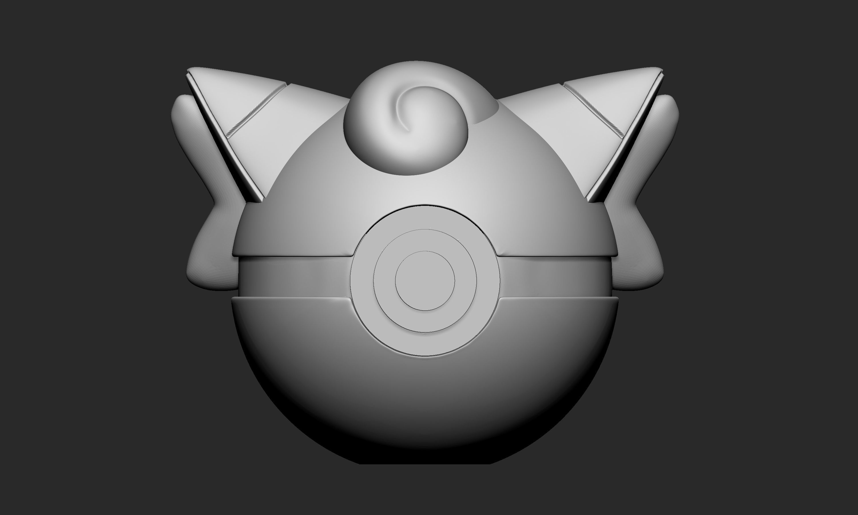 Pokemon Clefairy Pokeball 3D print model_2