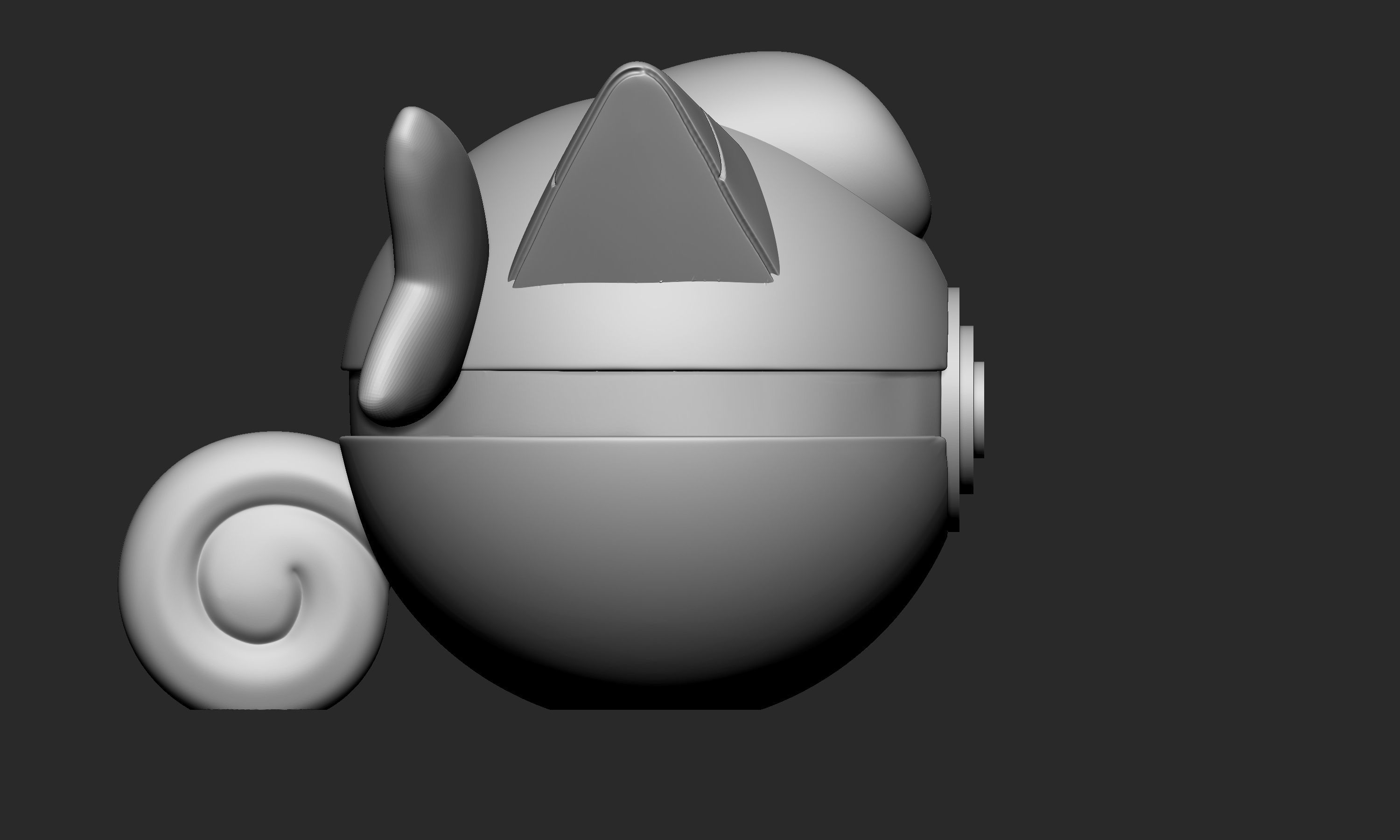 Pokemon Clefairy Pokeball 3D print model_3