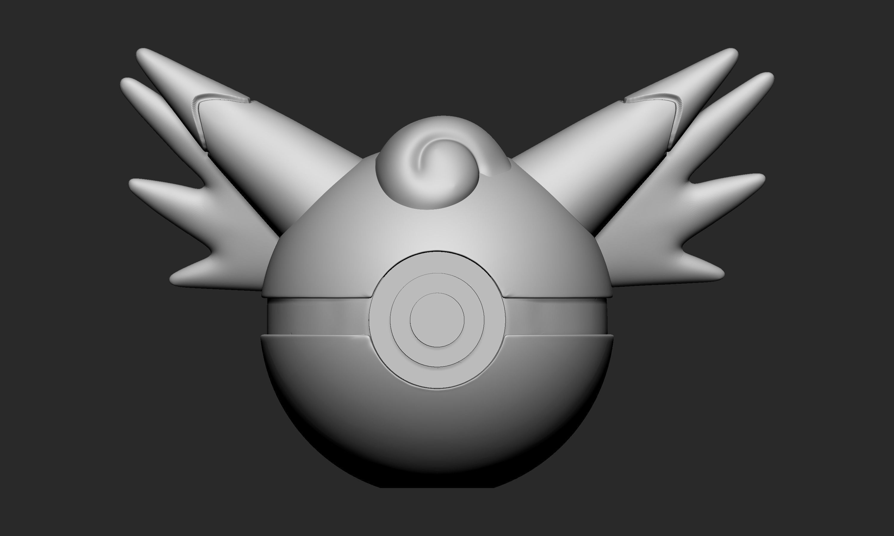 Pokemon Clefable Pokeball 3D print model_2