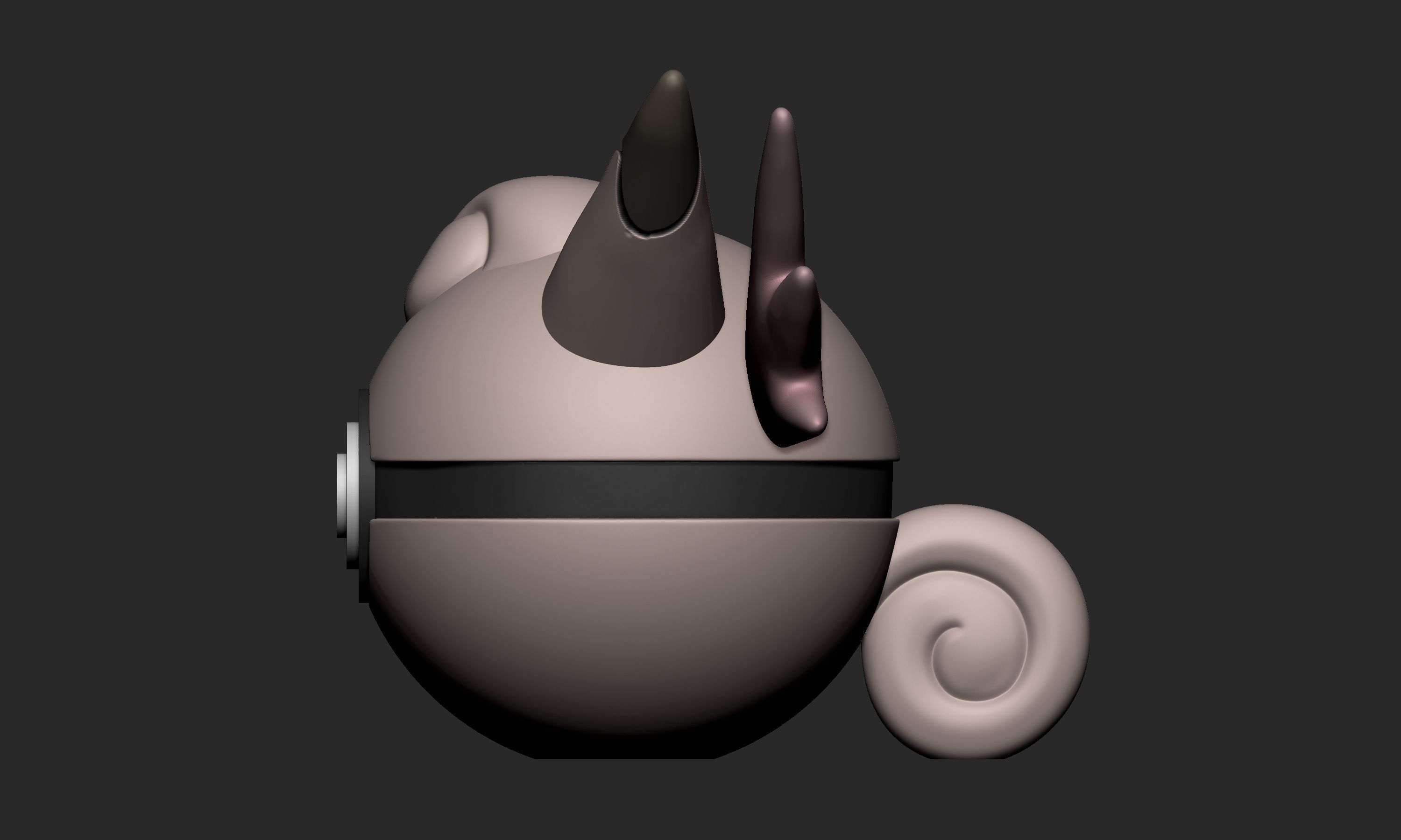 Pokemon Clefable Pokeball 3D print model_4