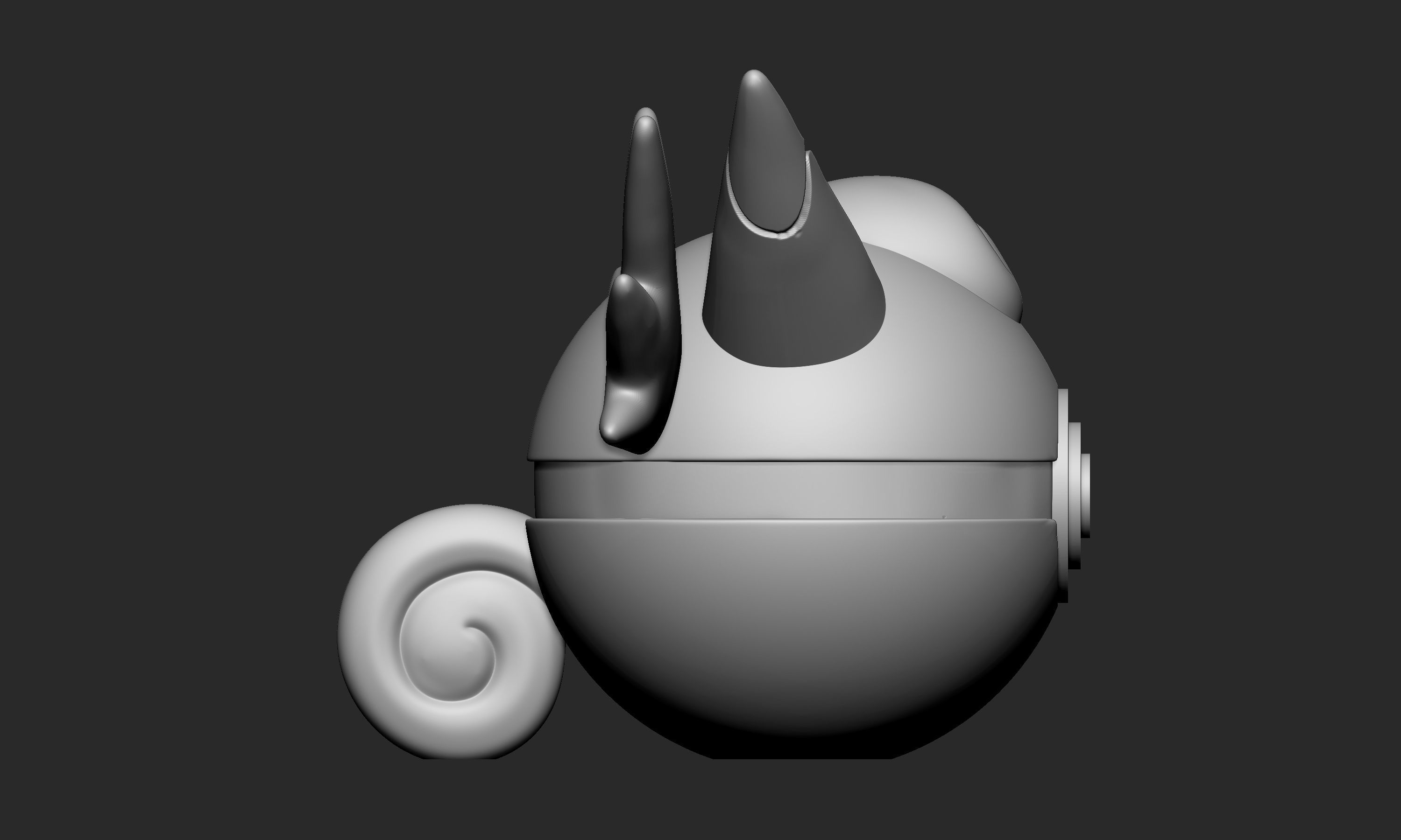 Pokemon Clefable Pokeball 3D print model_7