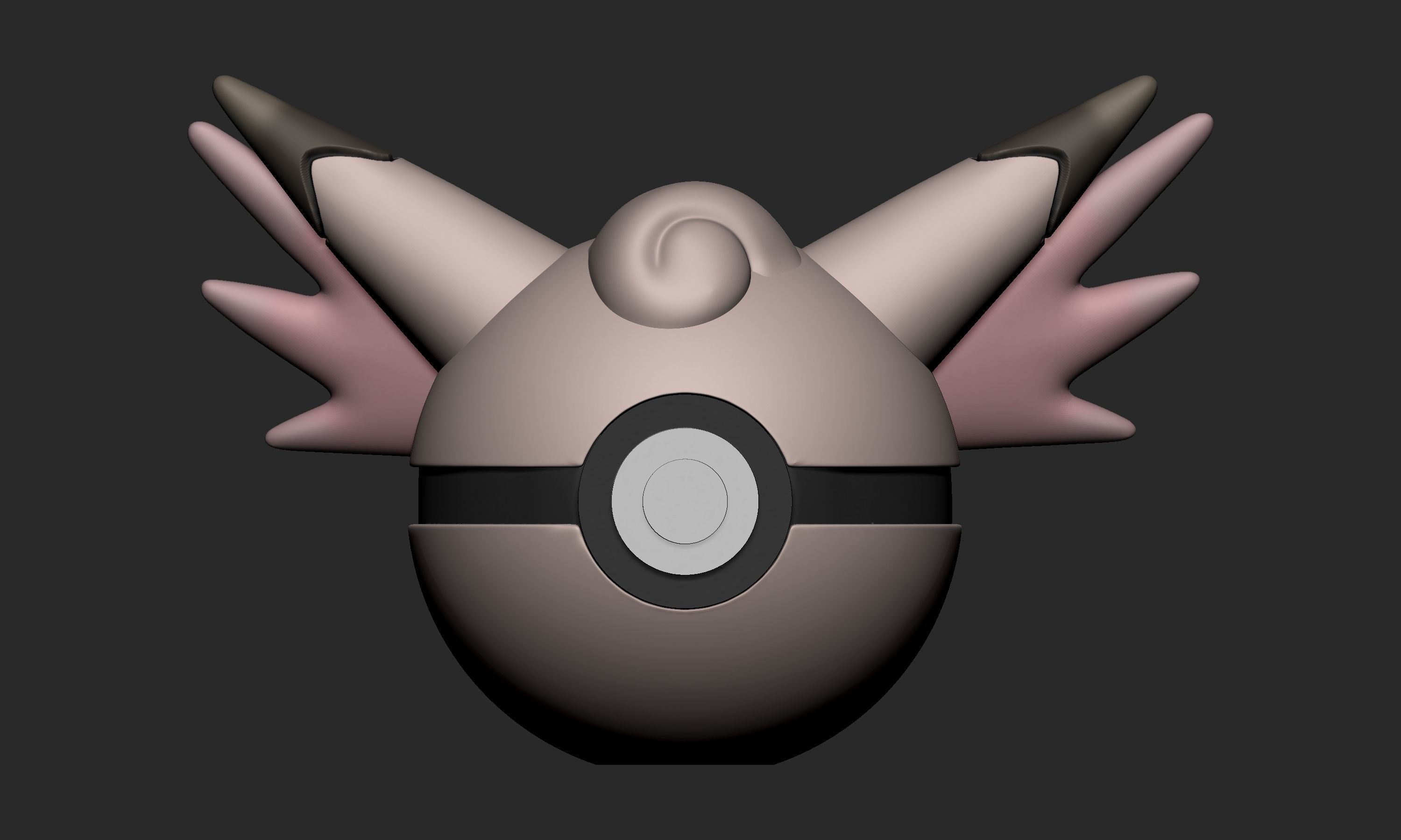 Pokemon Clefable Pokeball 3D print model_1