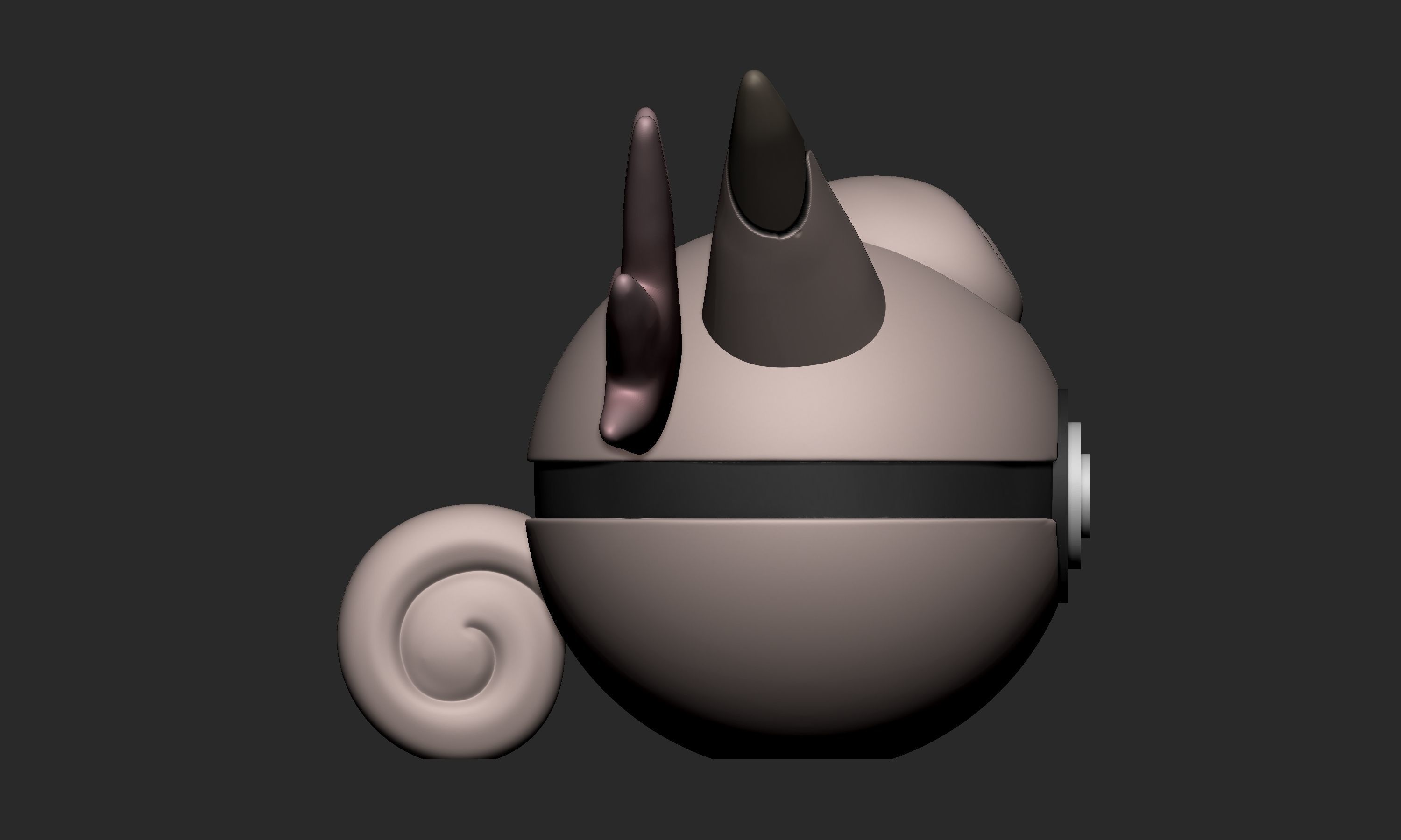 Pokemon Cleffa Clefairy Clefable Pokeball 3D print model_12