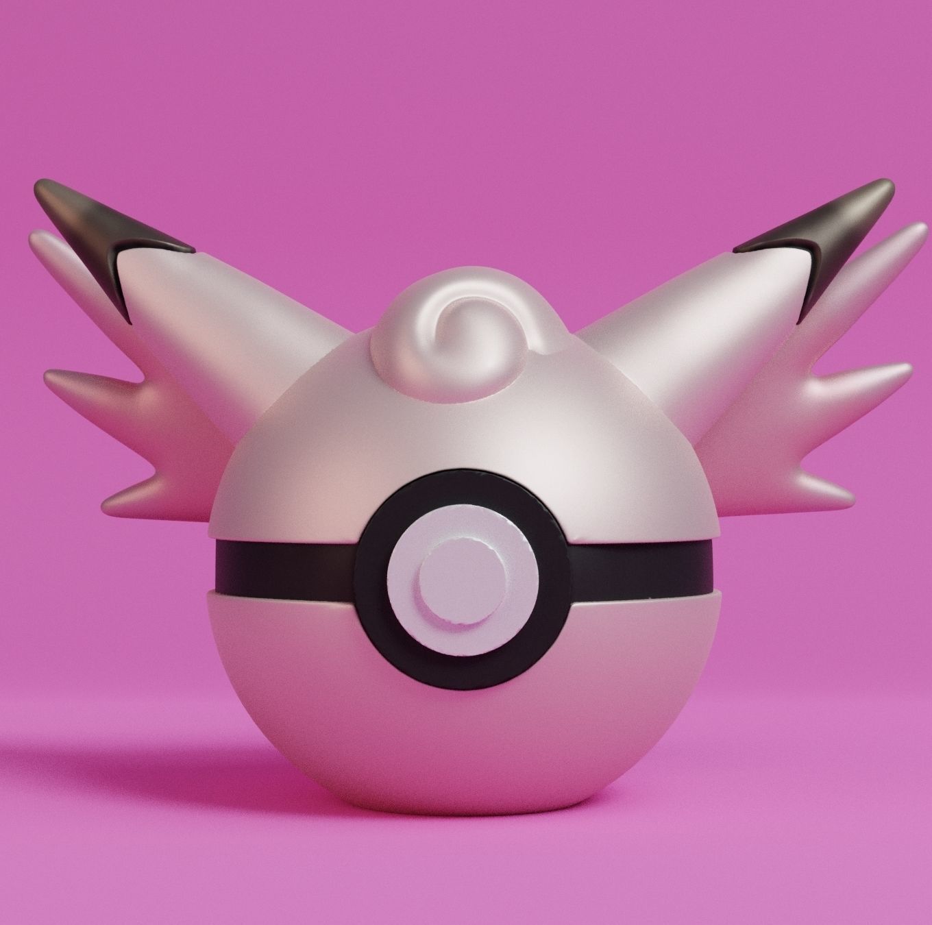 Pokemon Cleffa Clefairy Clefable Pokeball 3D print model_11