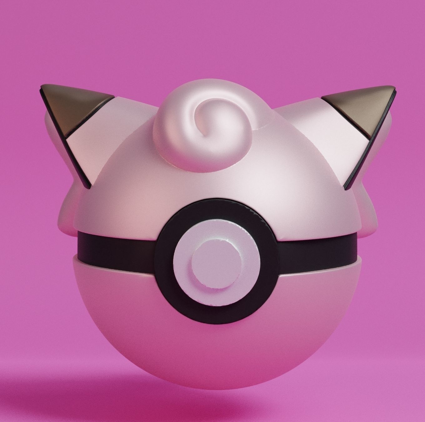 Pokemon Cleffa Clefairy Clefable Pokeball 3D print model_1