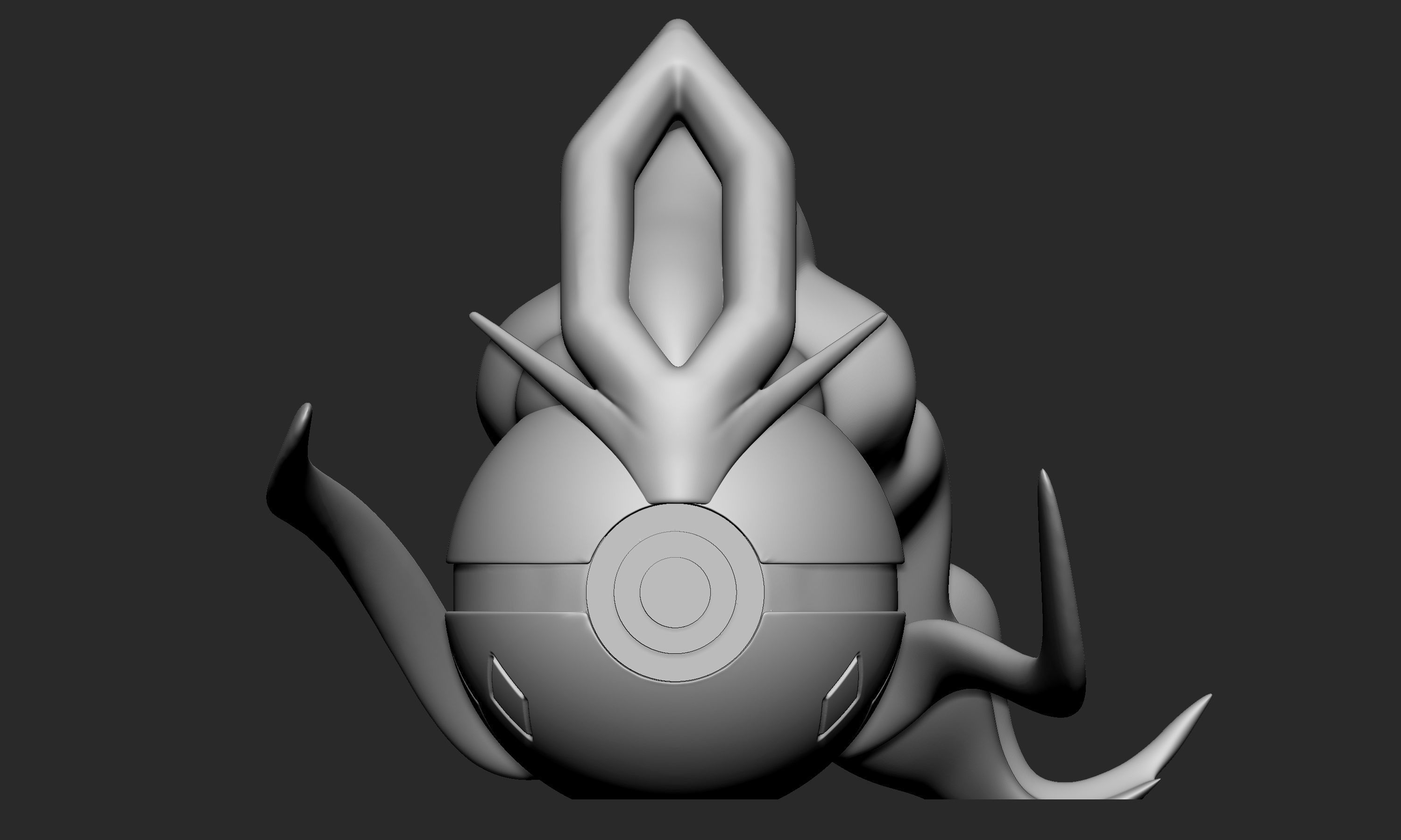 Pokemon Suicune Pokeball 3D print model_2
